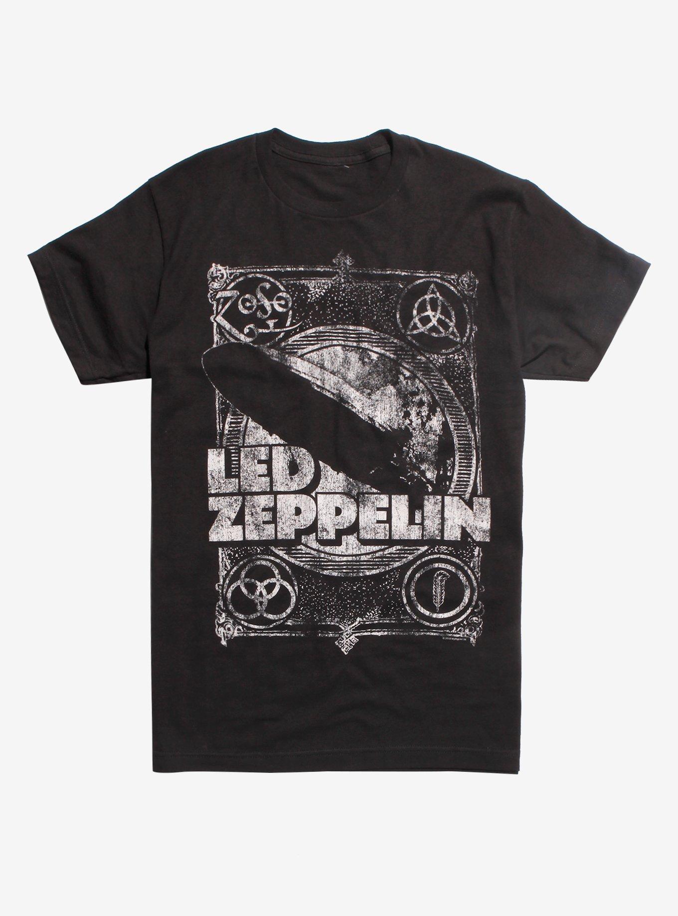 Led Zeppelin Zoso Blimp Distressed Print TShirt Hot Topic