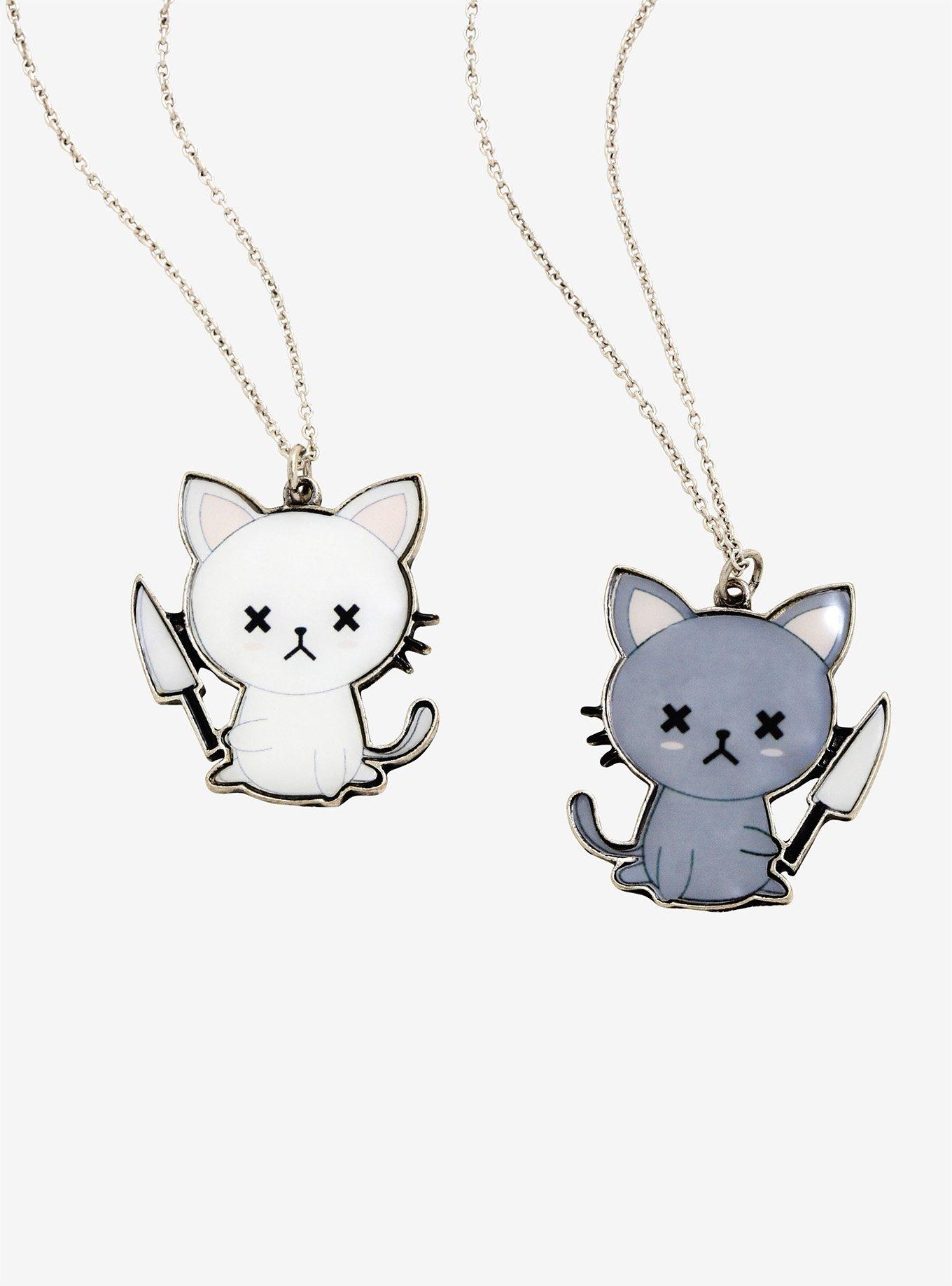 Cats With Knives Best Friend Necklace Set Hot Topic