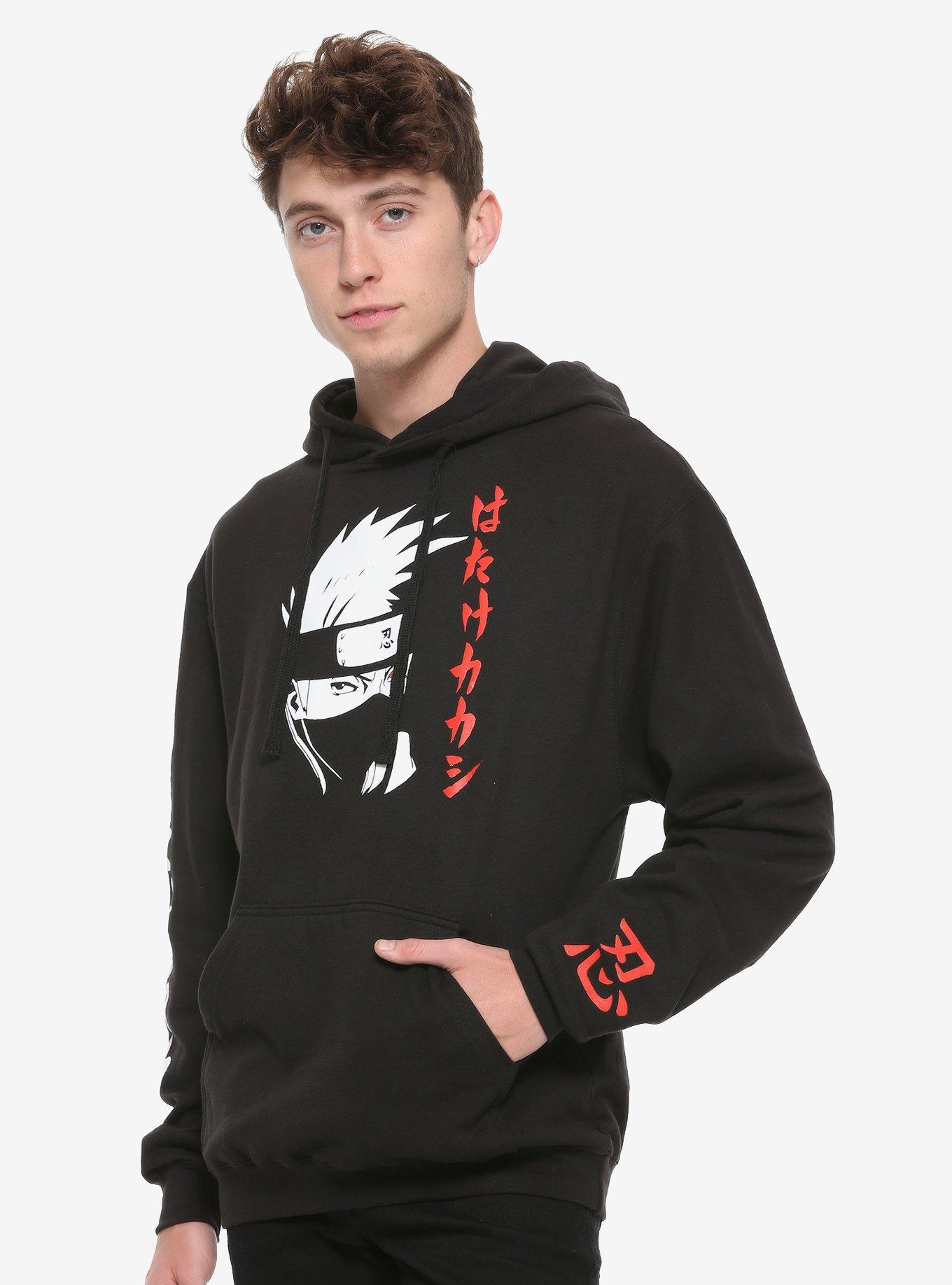 Naruto Shippuden Black & White Kakashi Hoodie Hot Topic