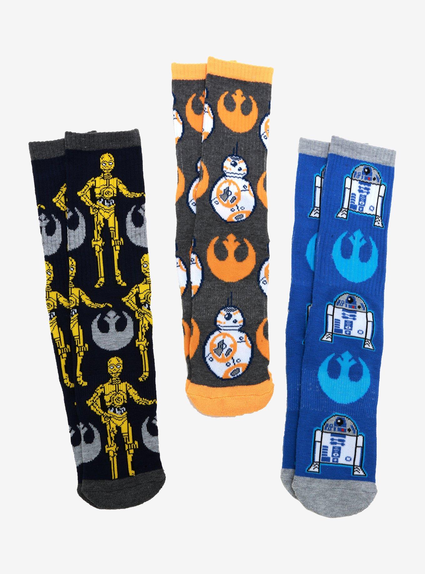 Star Wars Droid Crew Sock Set BoxLunch Exclusive BoxLunch