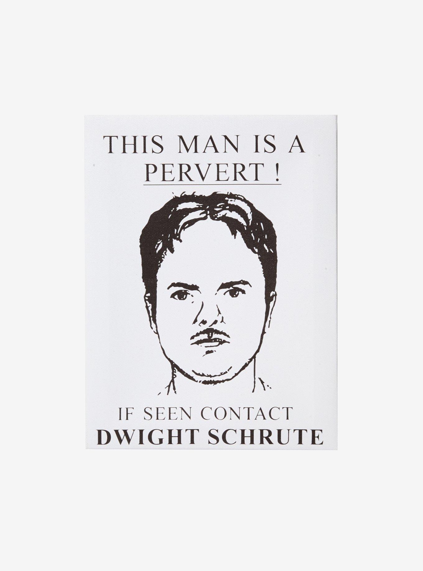 The Office Dwight Schrute Pervert Canvas Wall Art