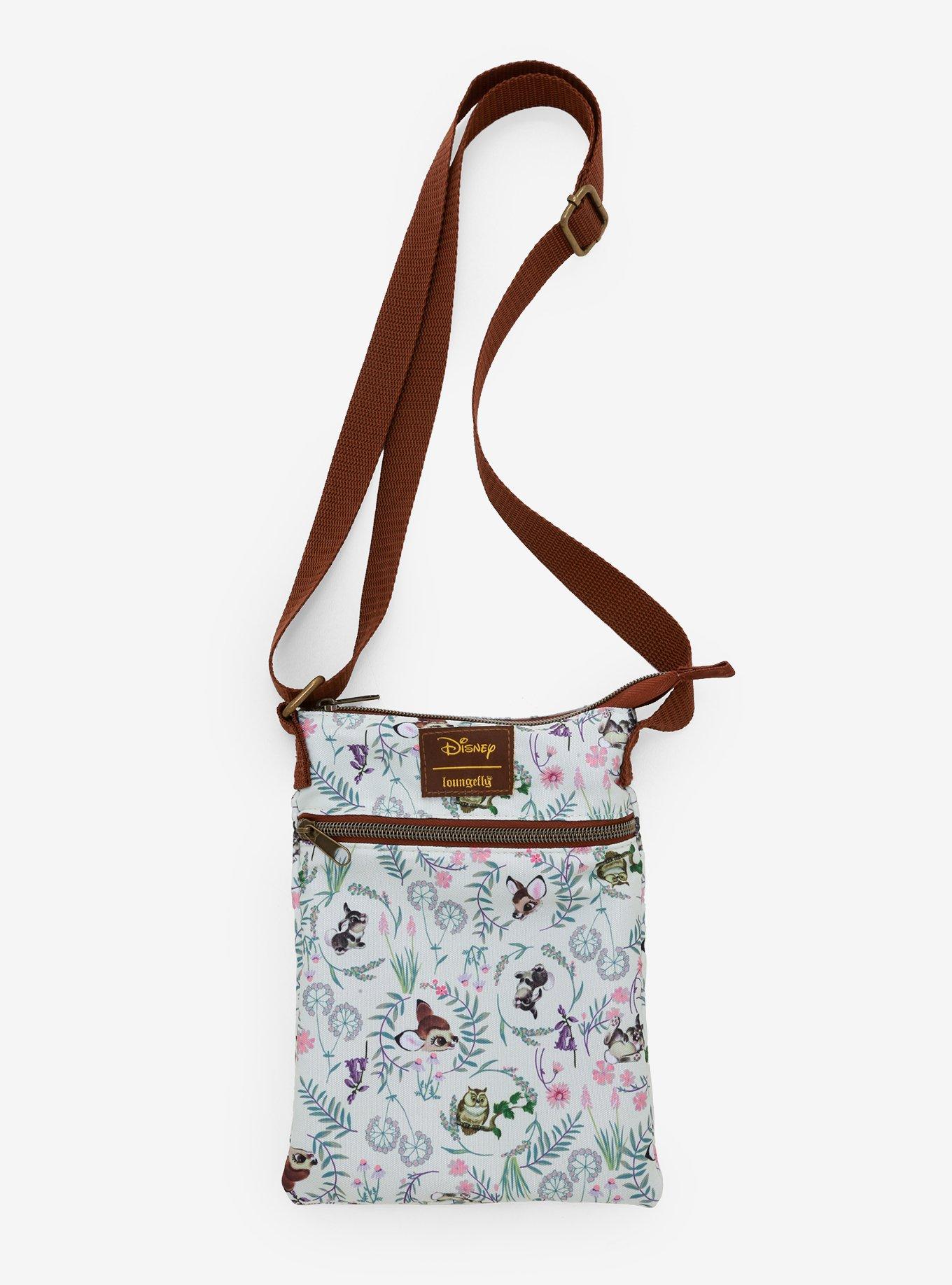 Loungefly Disney Bambi Floral Print Passport Crossbody Bag Hot Topic