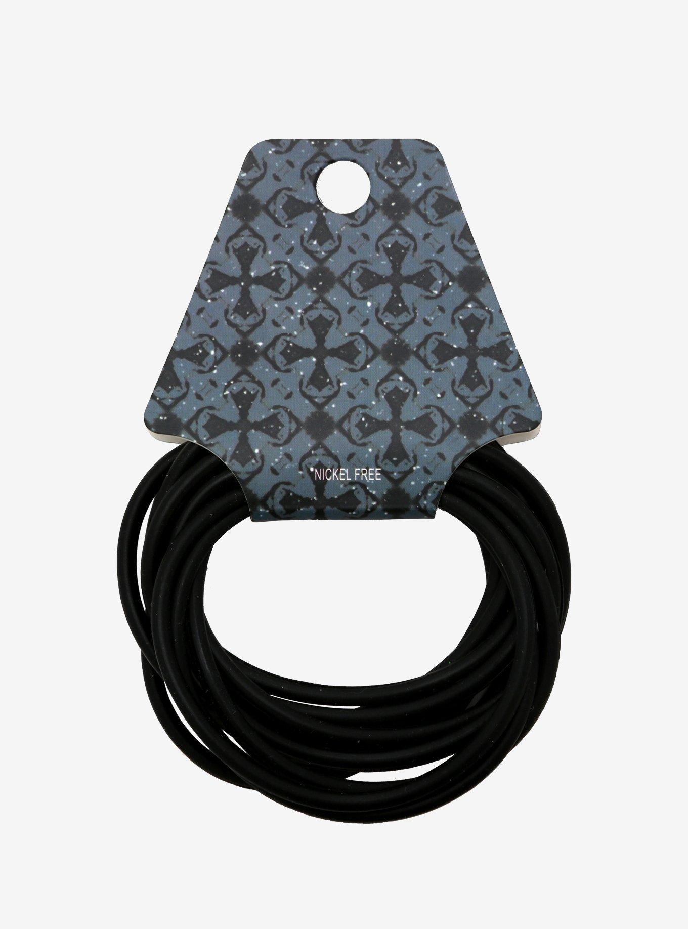 Black Jelly Bracelet Set Hot Topic