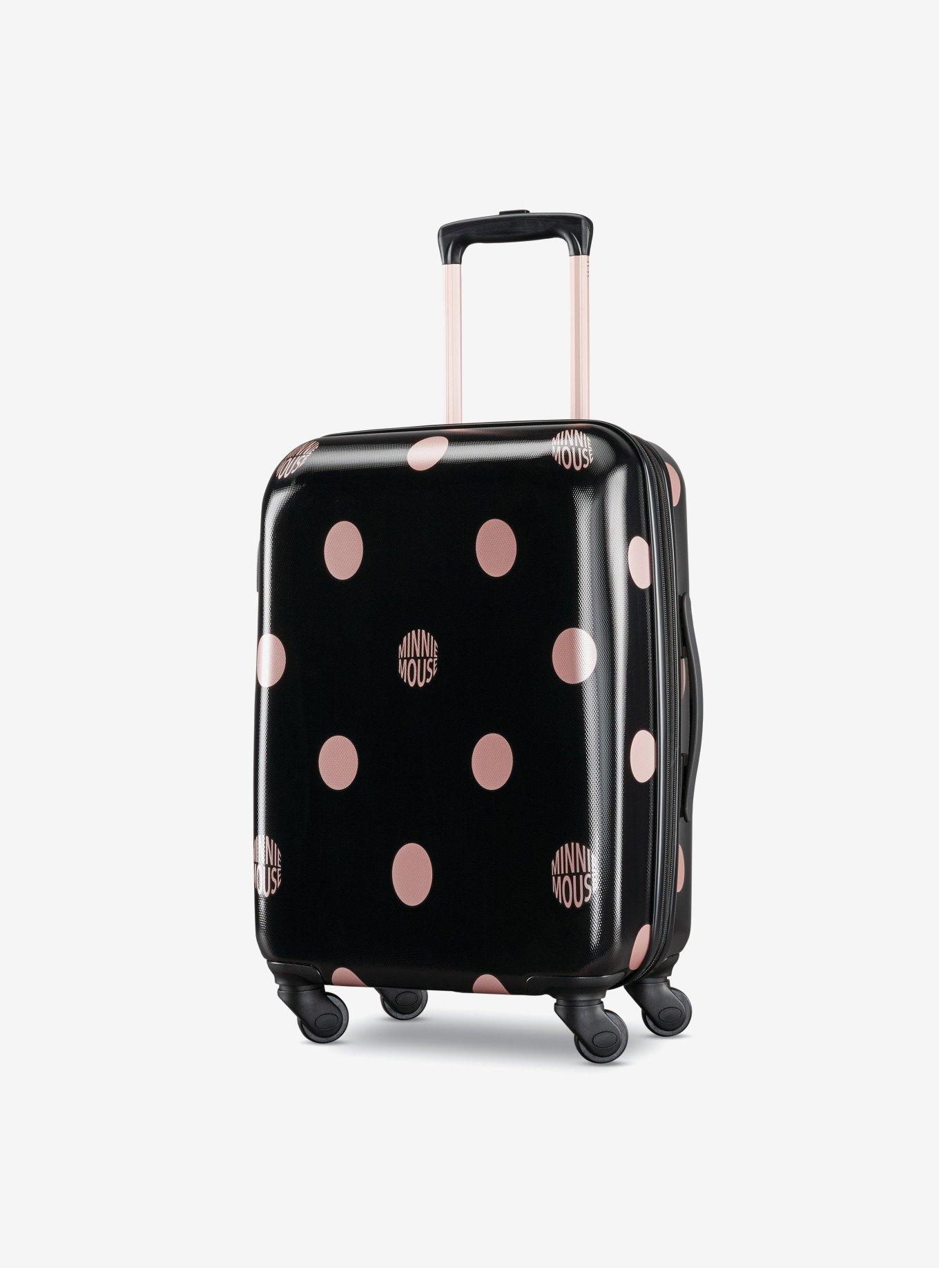 Disney Minnie Lux Dots Carry On Spinner Hardside Luggage BoxLunch