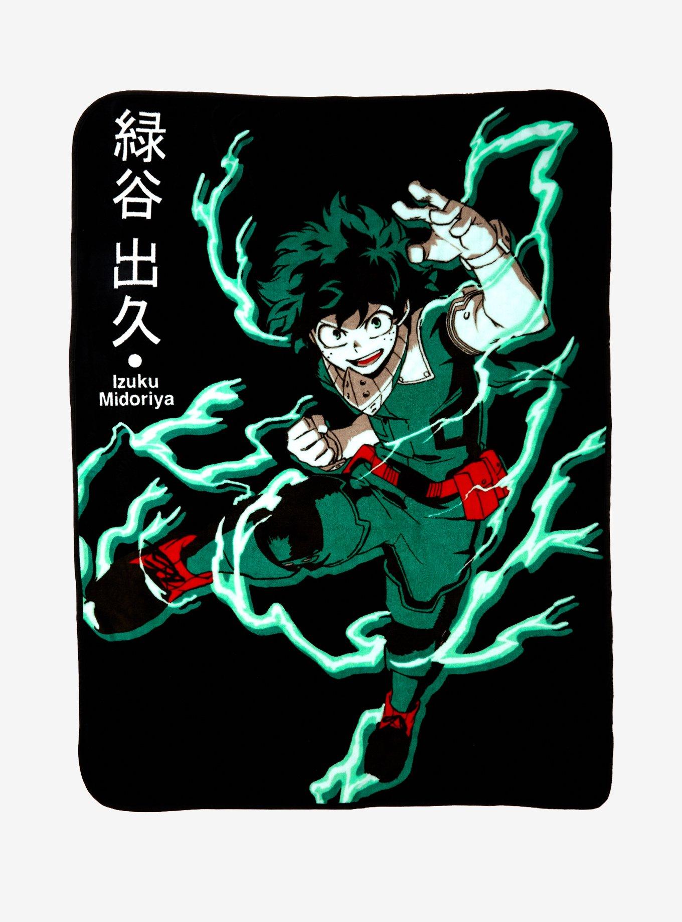My Hero Academia Izuku Midoriya One For All Throw Blanket Hot Topic