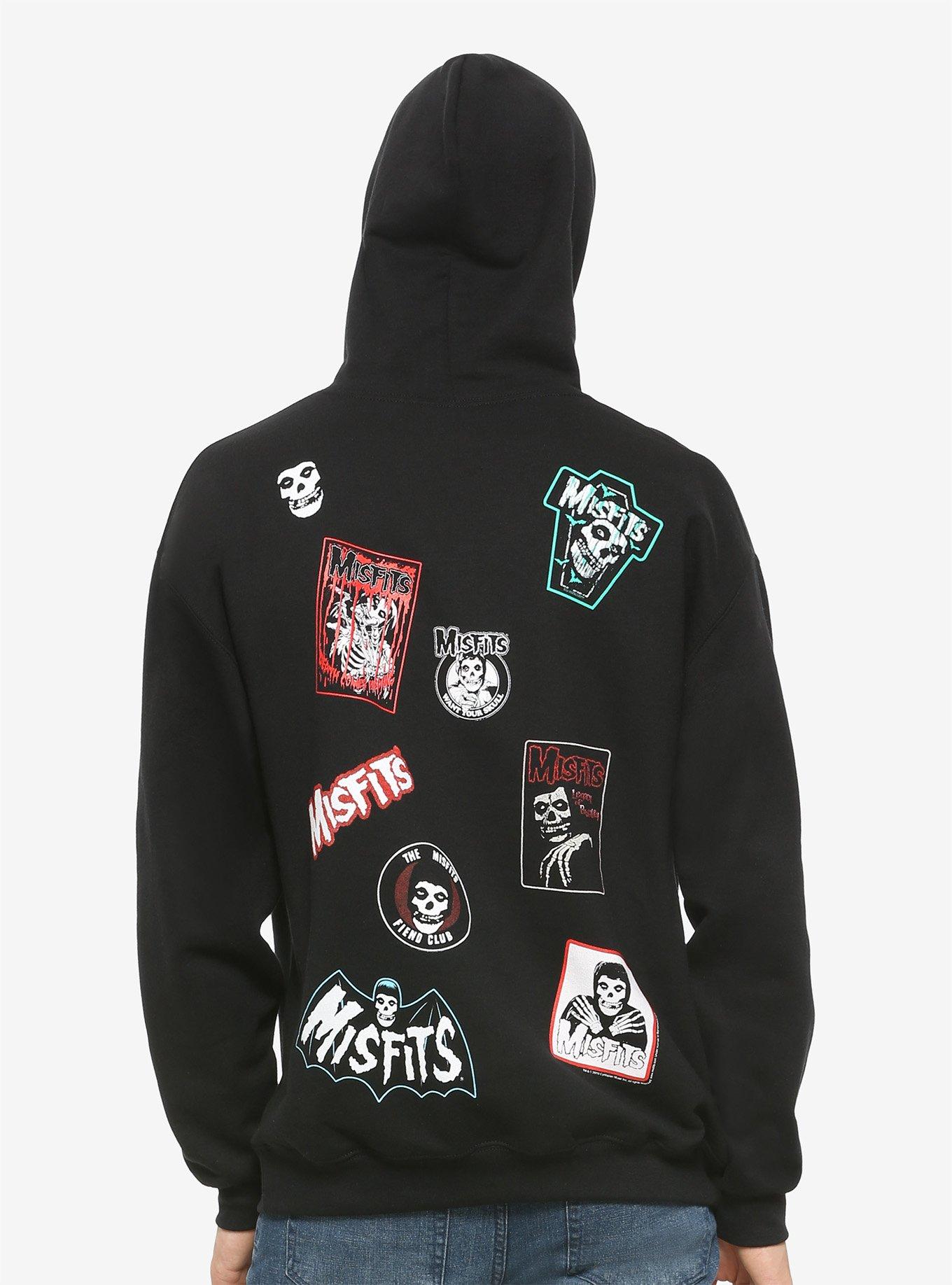 Misfits Patches Hoodie Hot Topic