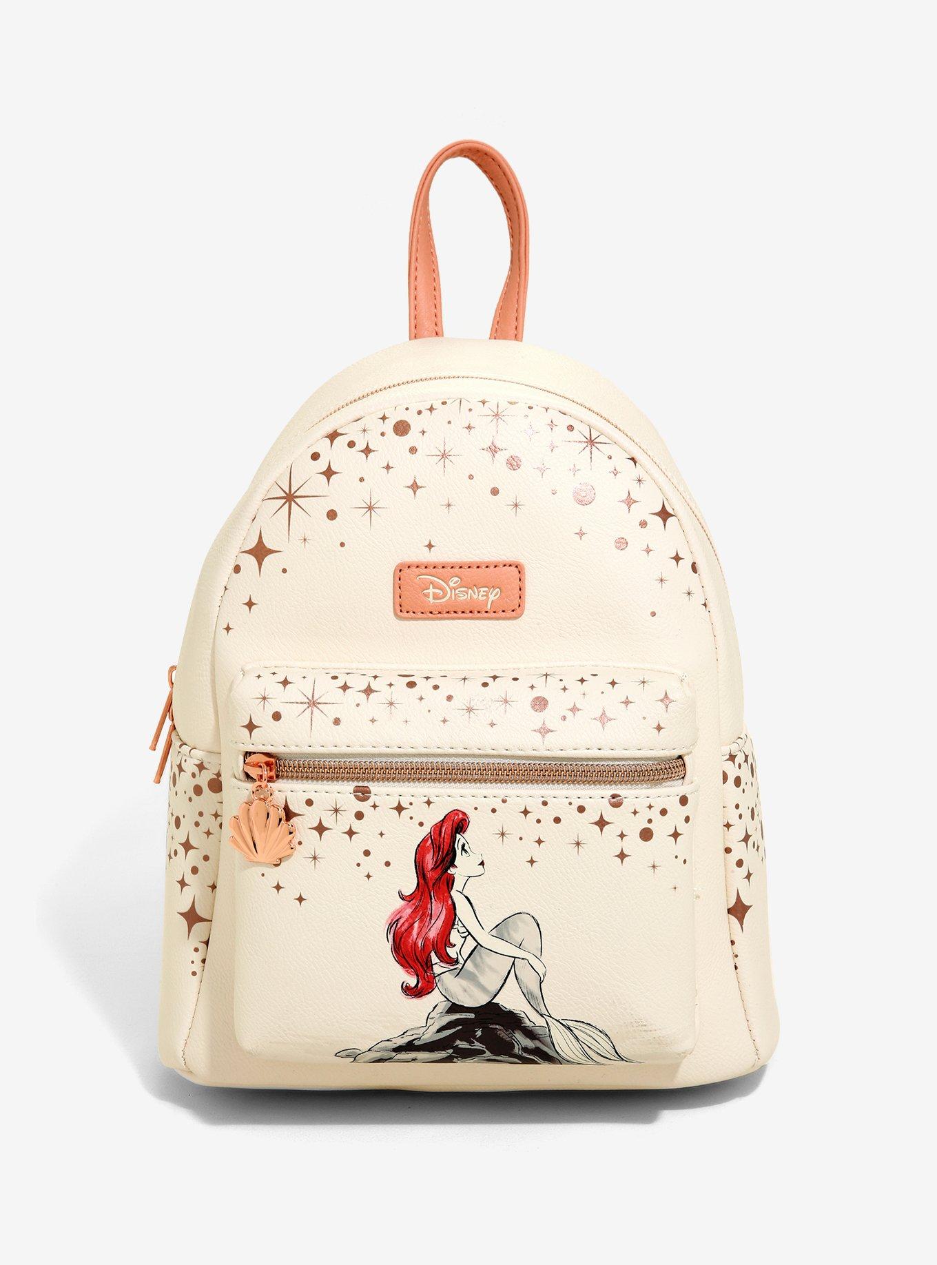 Loungefly Disney The Little Mermaid Ariel Rose Gold Mini Backpack Hot