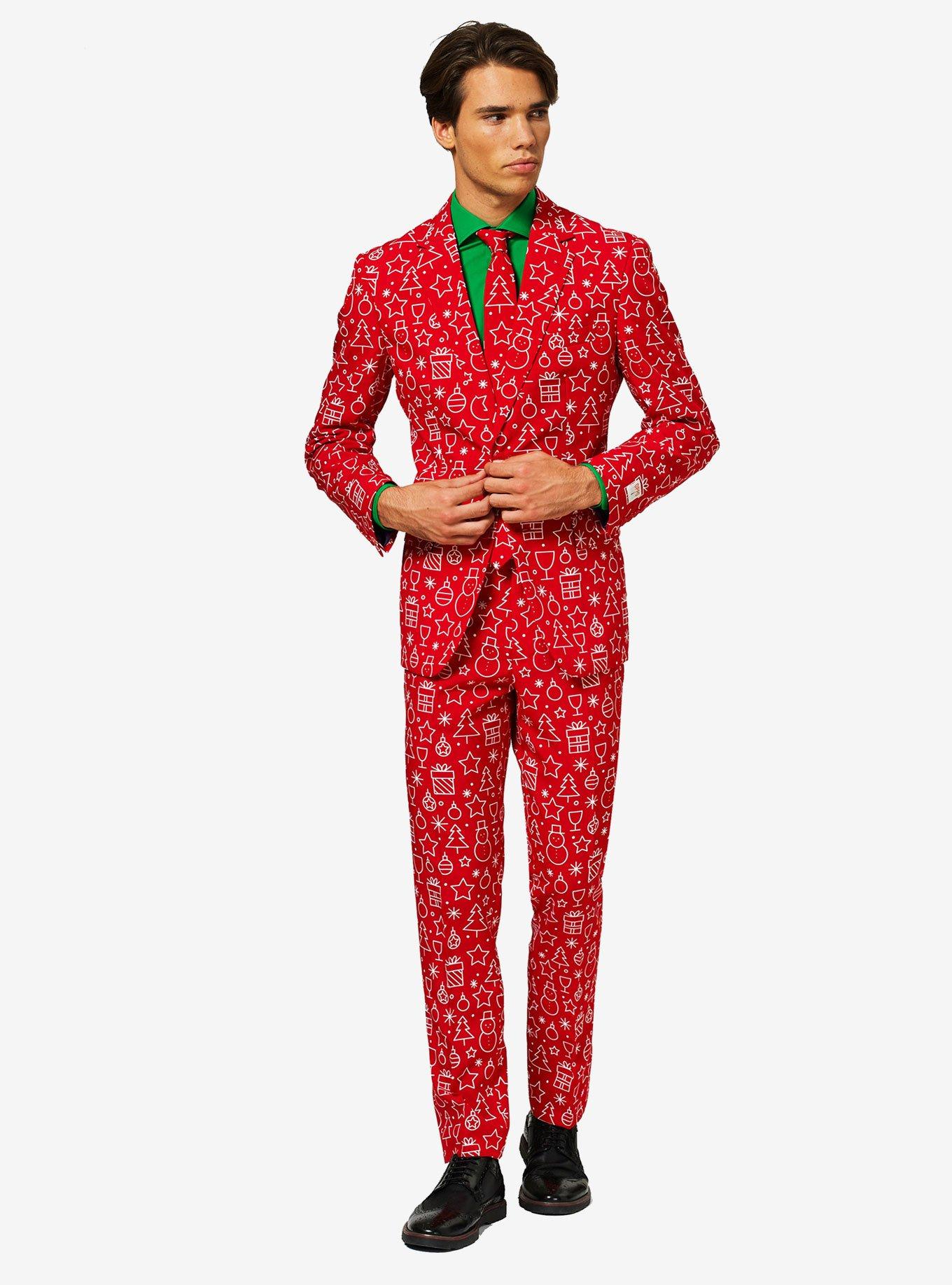 OppoSuits Men's Iconicool Christmas Suit Hot Topic