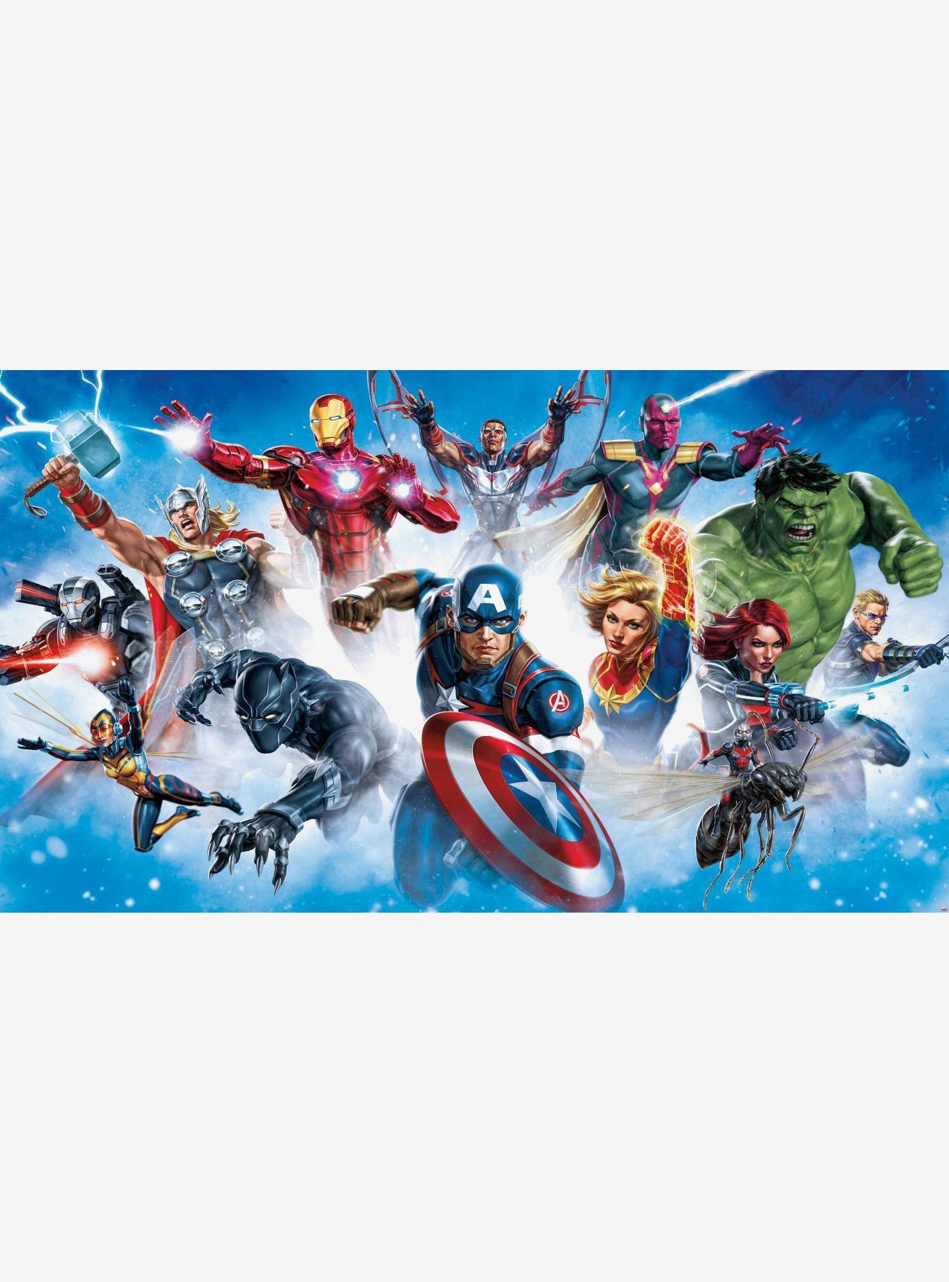 Marvel Avengers Gallery Art Peel and Stick Mural Hot Topic