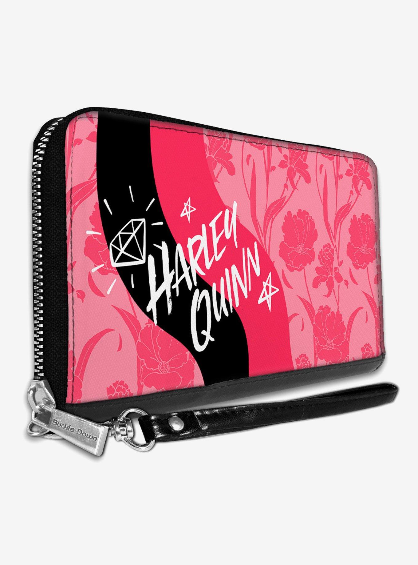 DC Comics Birds of Prey Harley Quinn Floral Zip Around Wallet BoxLunch