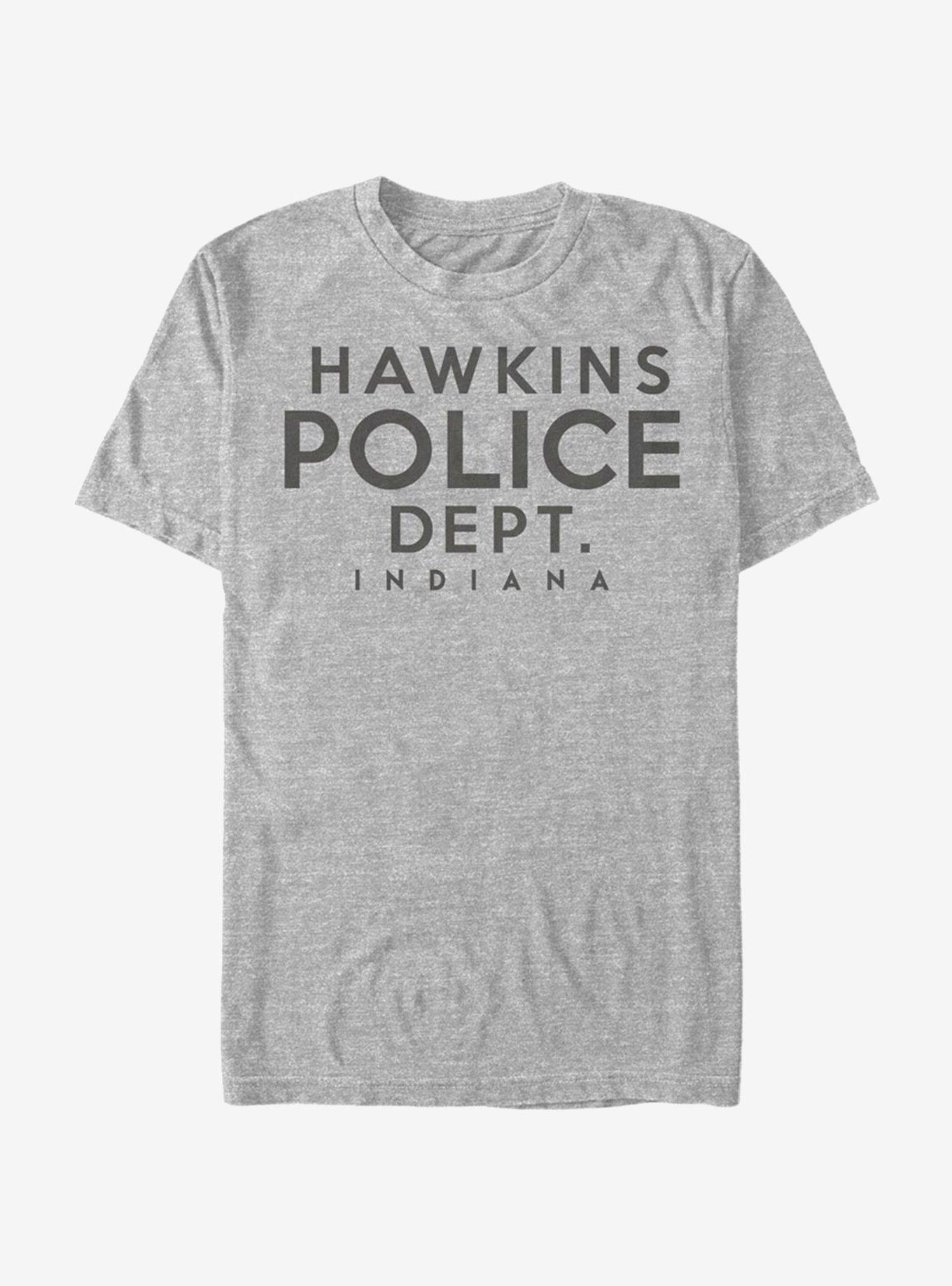 Stranger Things Hawkins Police Department TShirt GREY Hot Topic