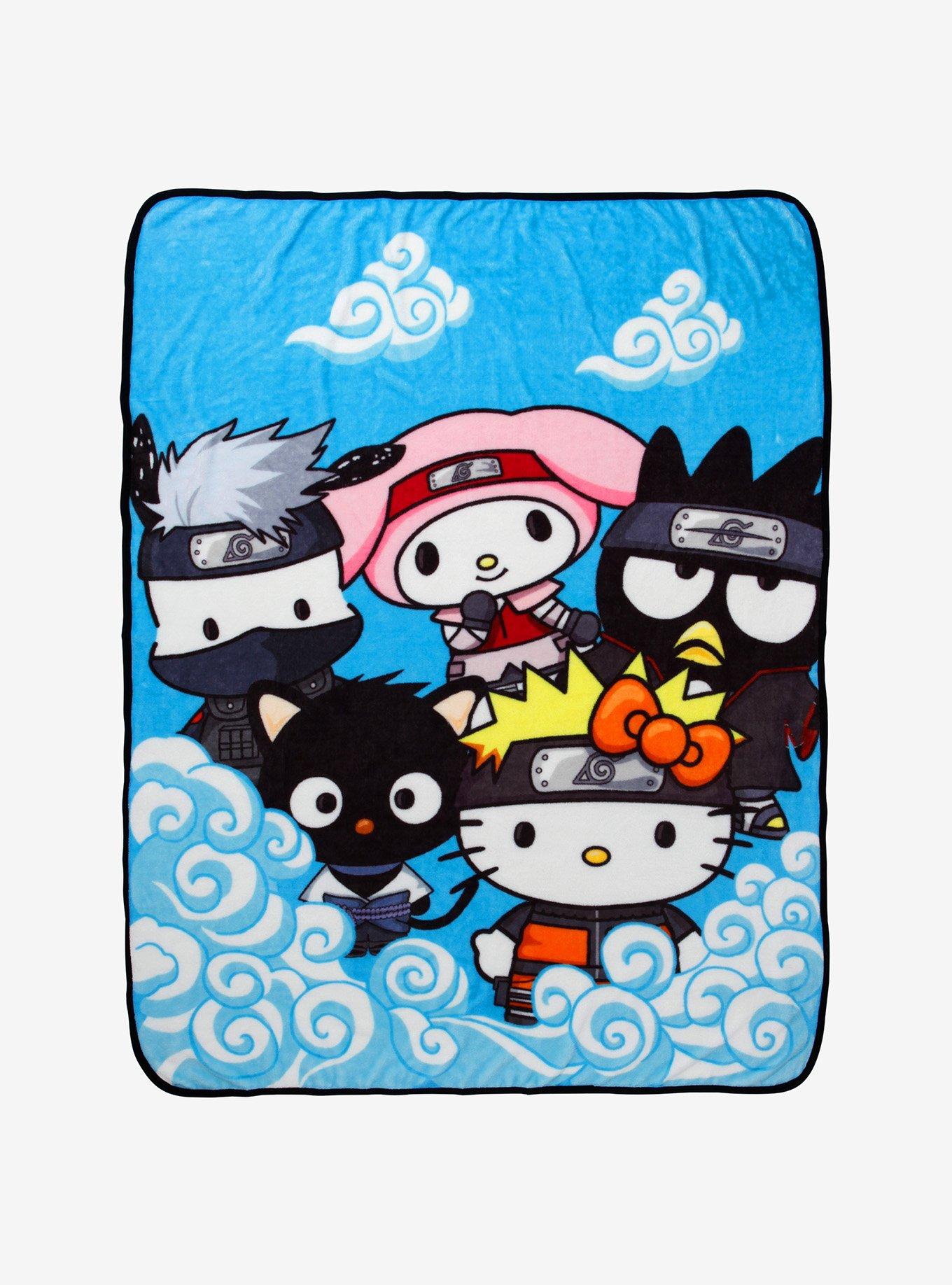 Naruto Shippuden X Hello Kitty And Friends Cloud Throw Blanket Hot Topic