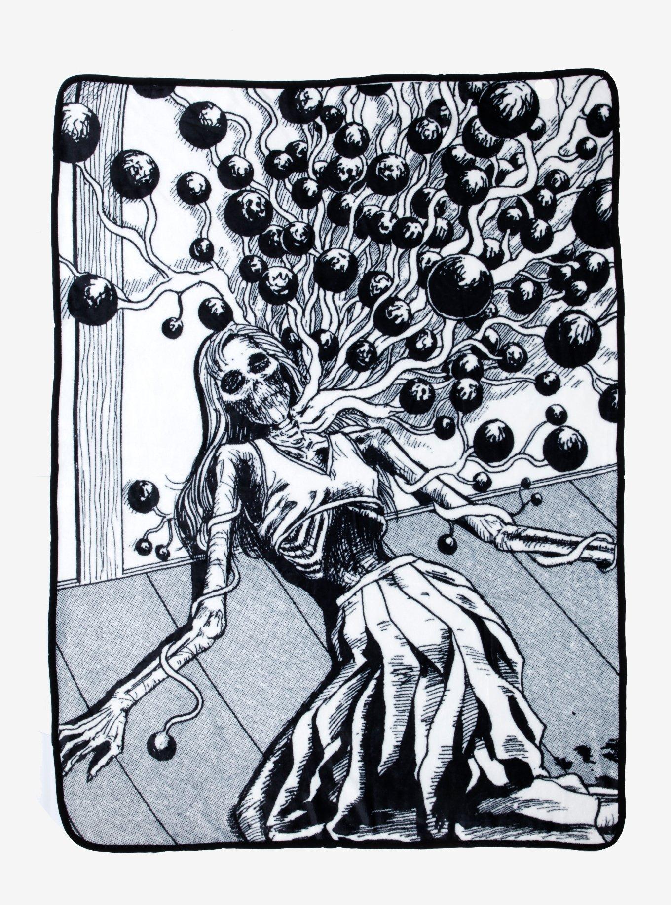 Junji Ito Collection BloodBubble Bushes Throw Blanket Hot Topic