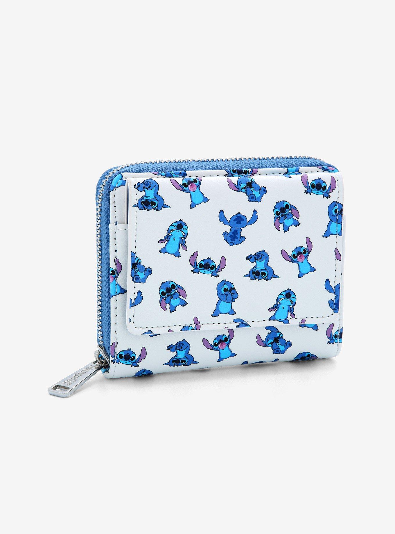 Loungefly Disney Lilo & Stitch Poses Allover Print Small Zip Wallet BoxLunch Exclusive BoxLunch