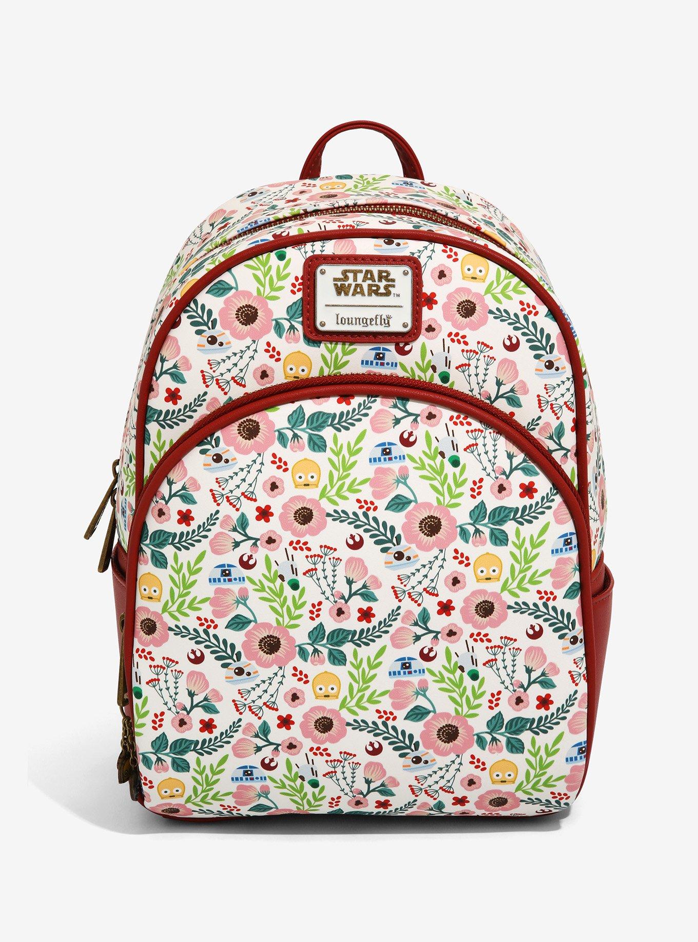 Loungefly Star Wars Droids Floral Mini Backpack BoxLunch Exclusive BoxLunch