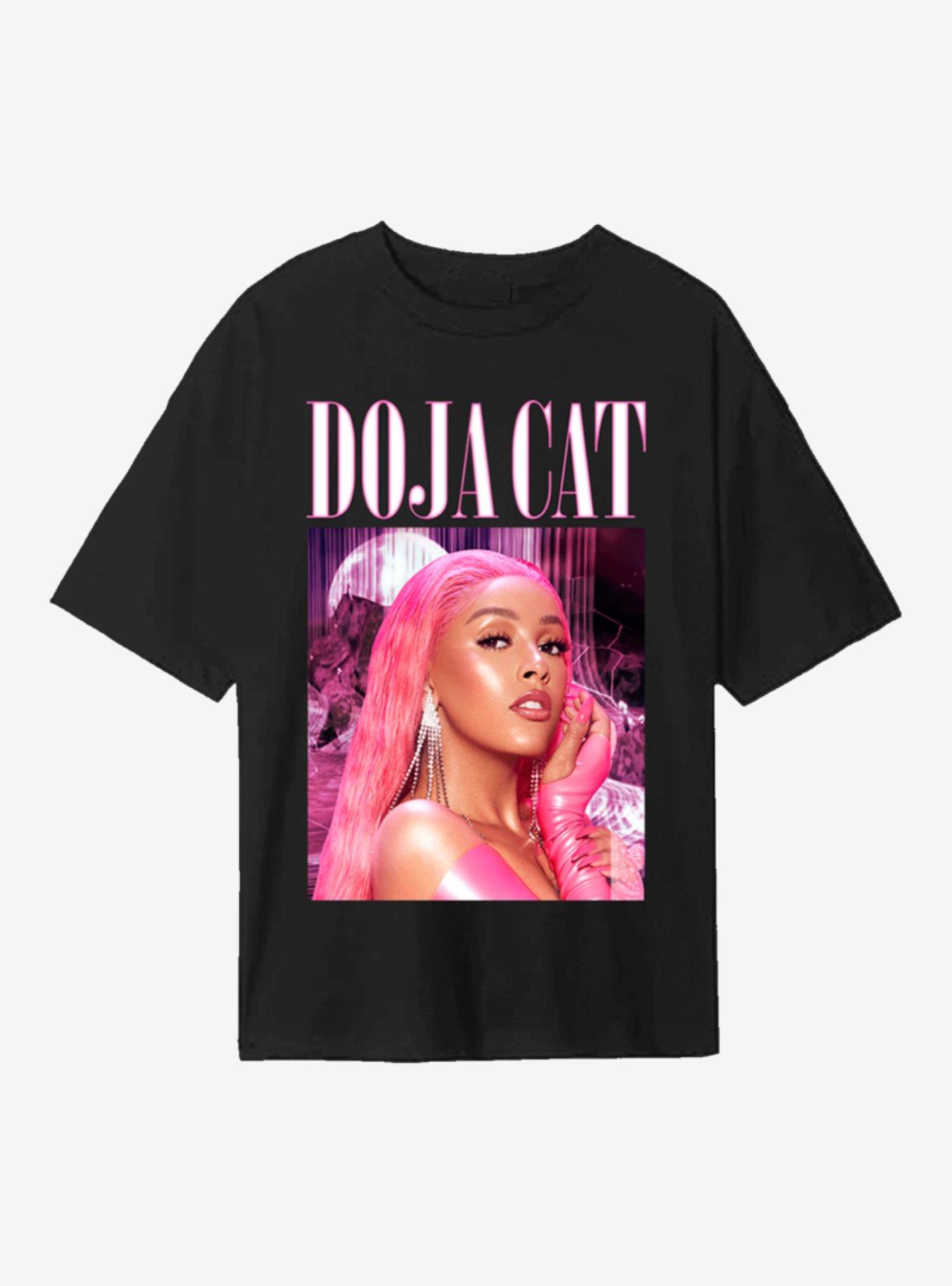 Doja Cat Hot Pink Portrait Boyfriend Fit Girls TShirt Hot Topic