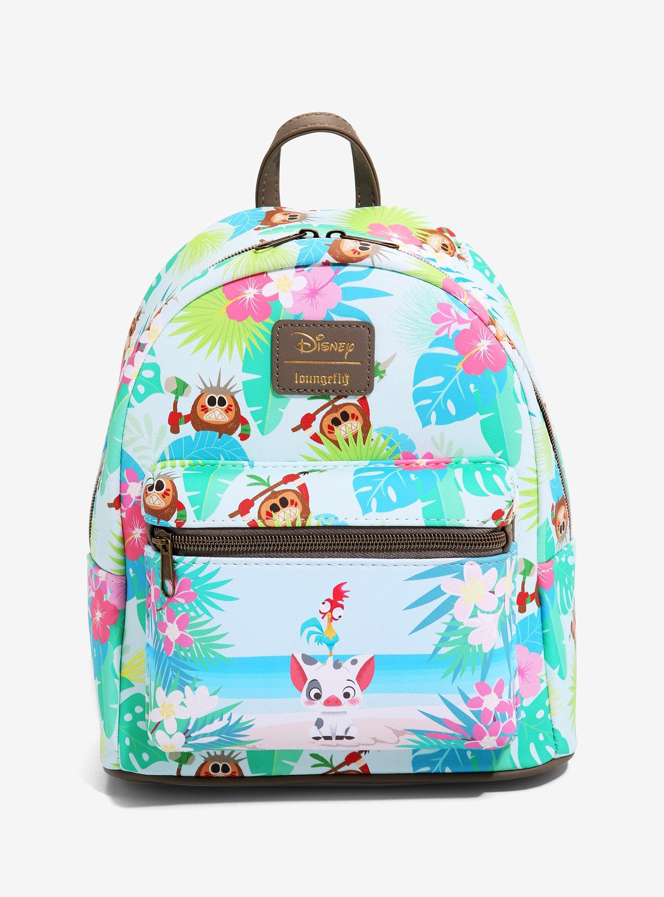 Loungefly Disney Moana Pua Hei Hei Kakamora Floral Mini Backpack