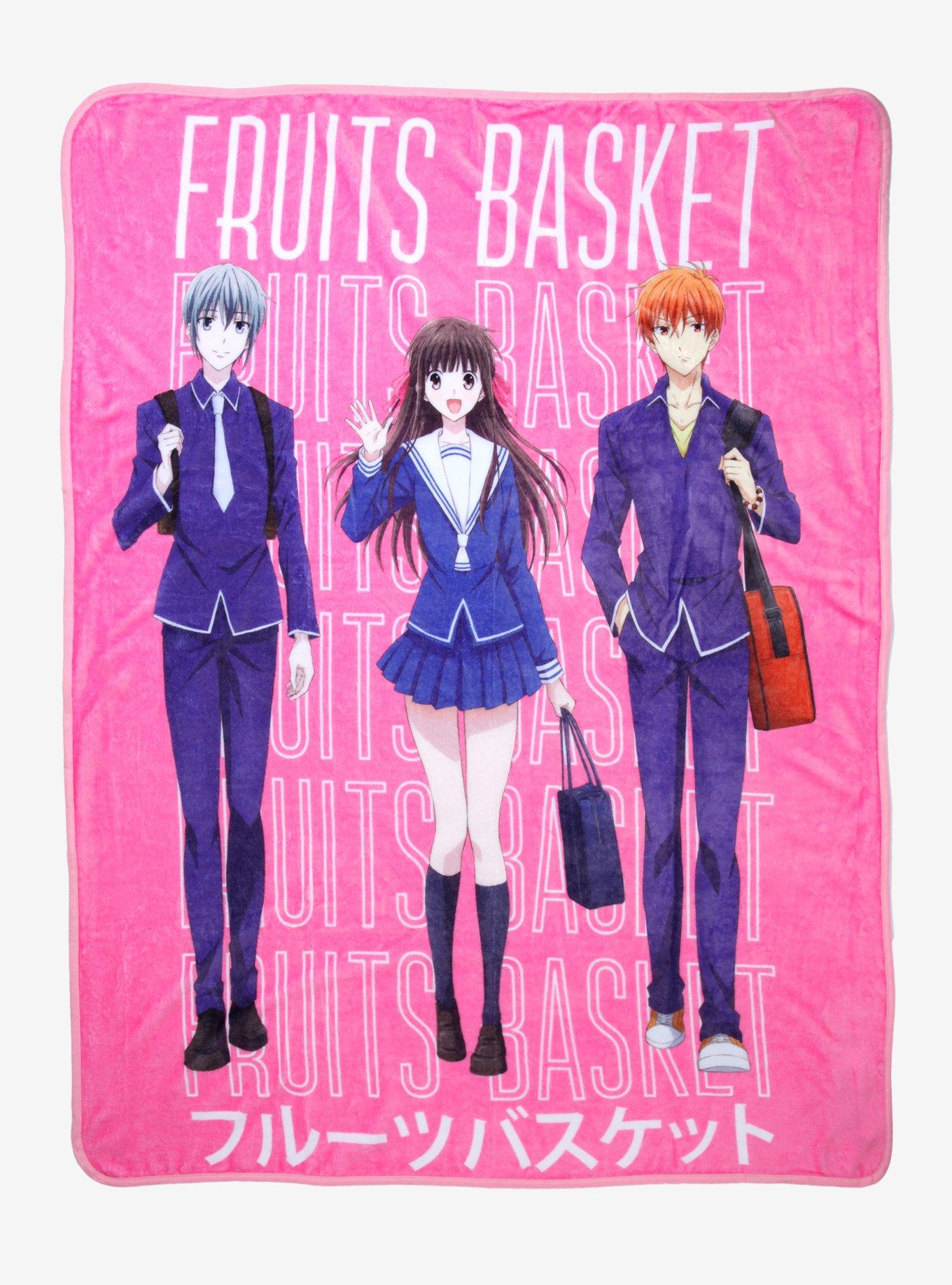Fruits Basket Pink Trio Throw Blanket Hot Topic