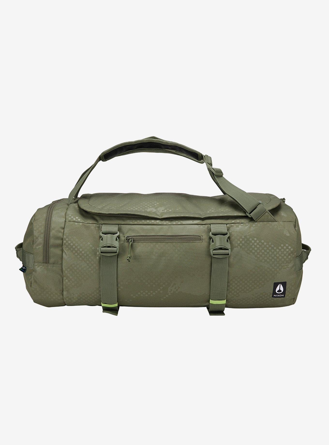 Nixon Escape 60L Olive Dot Camo Duffel Bag Hot Topic