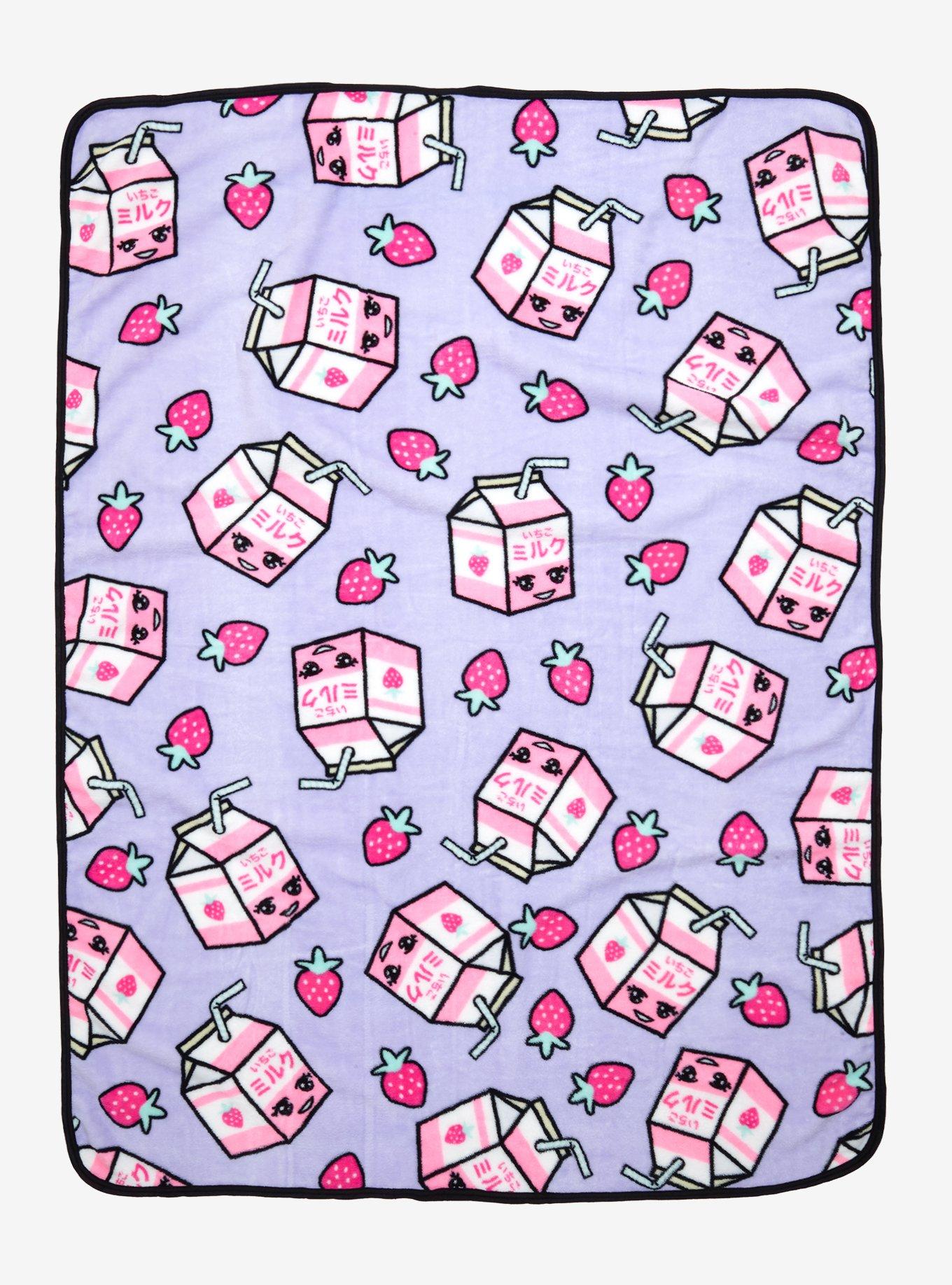 Strawberry Milk Throw Blanket Hot Topic