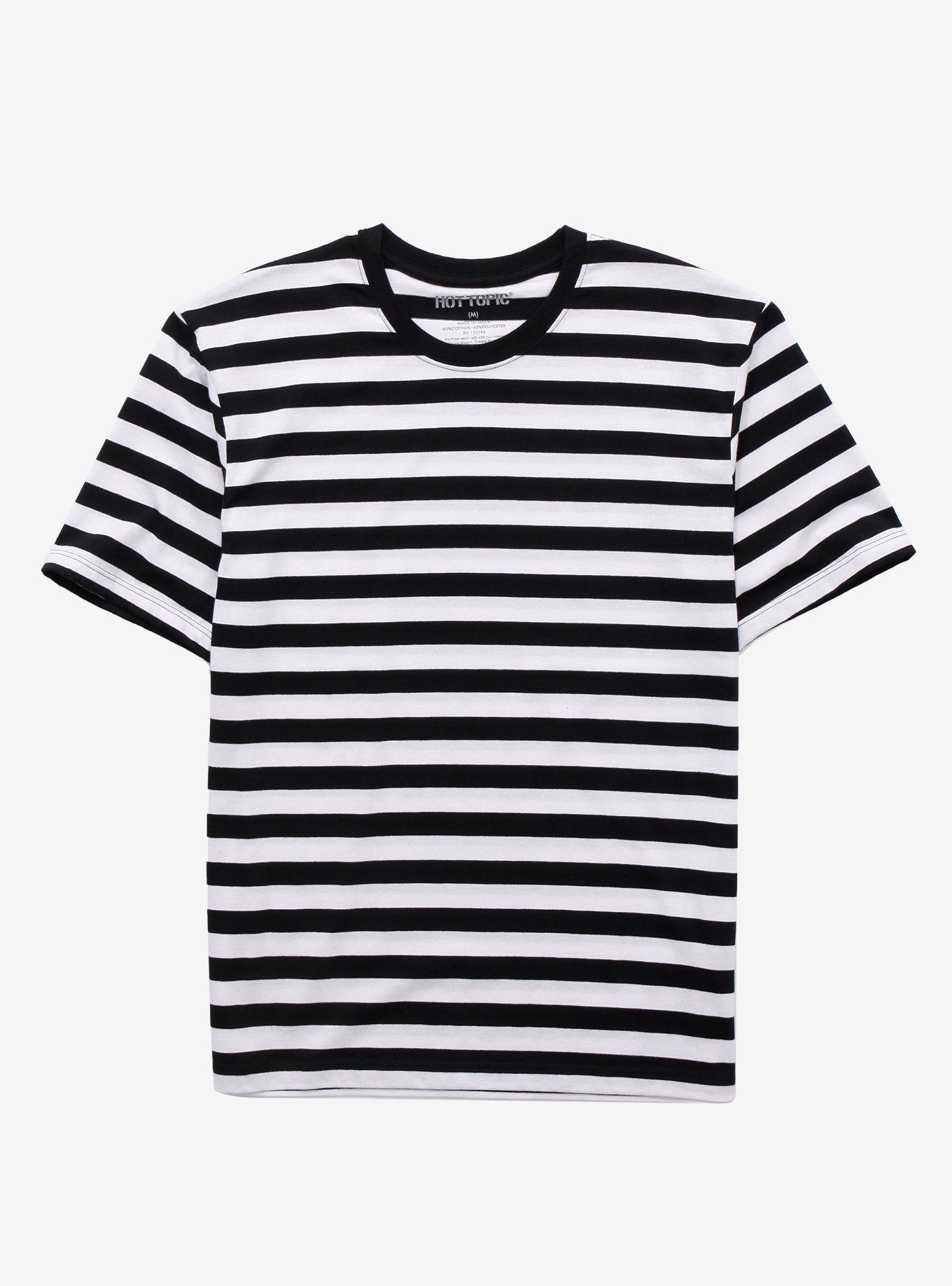 Black & White Stripe TShirt Hot Topic