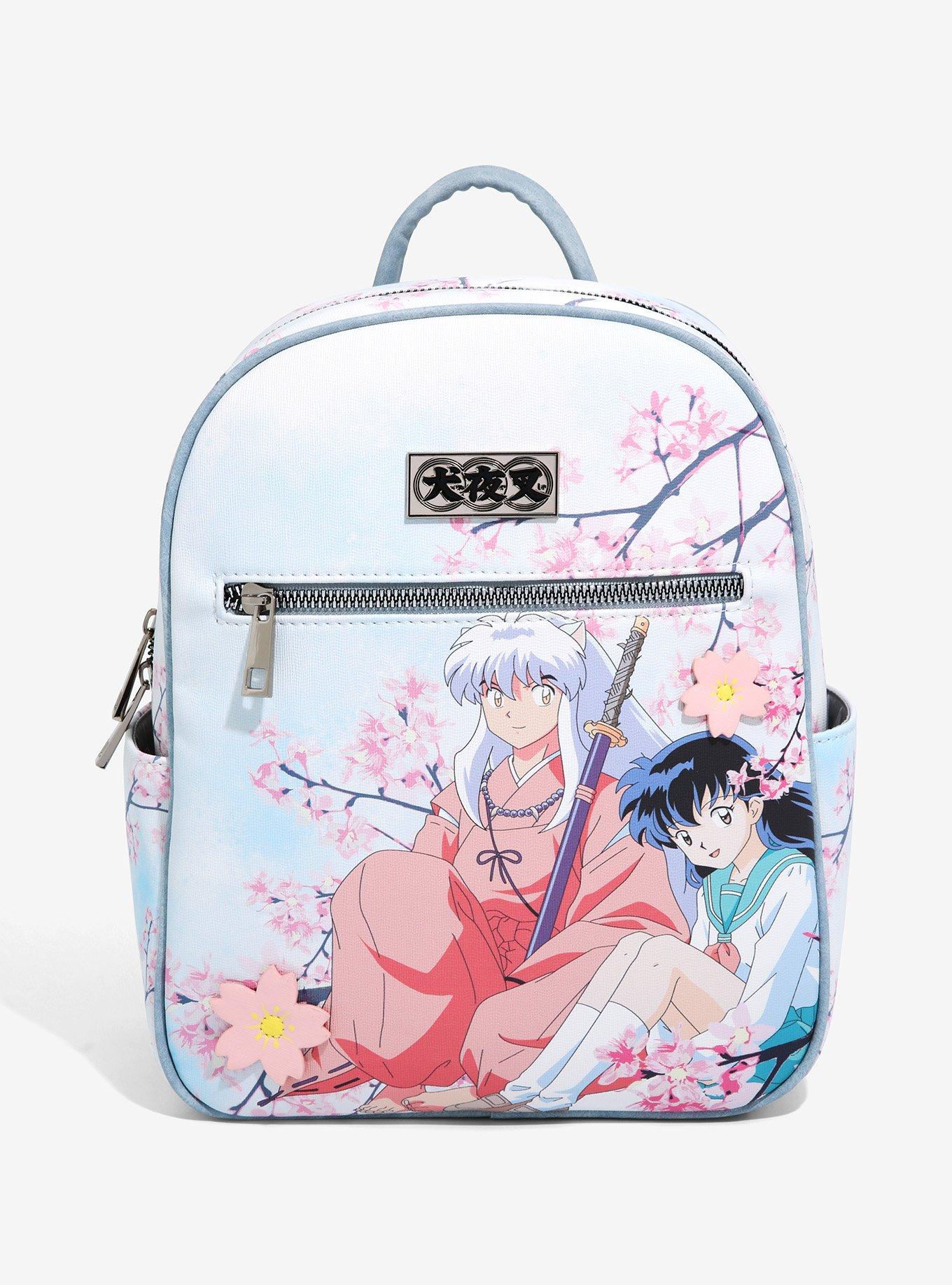 InuYasha Cast with Sakura Flowers Mini Backpack BoxLunch Exclusive