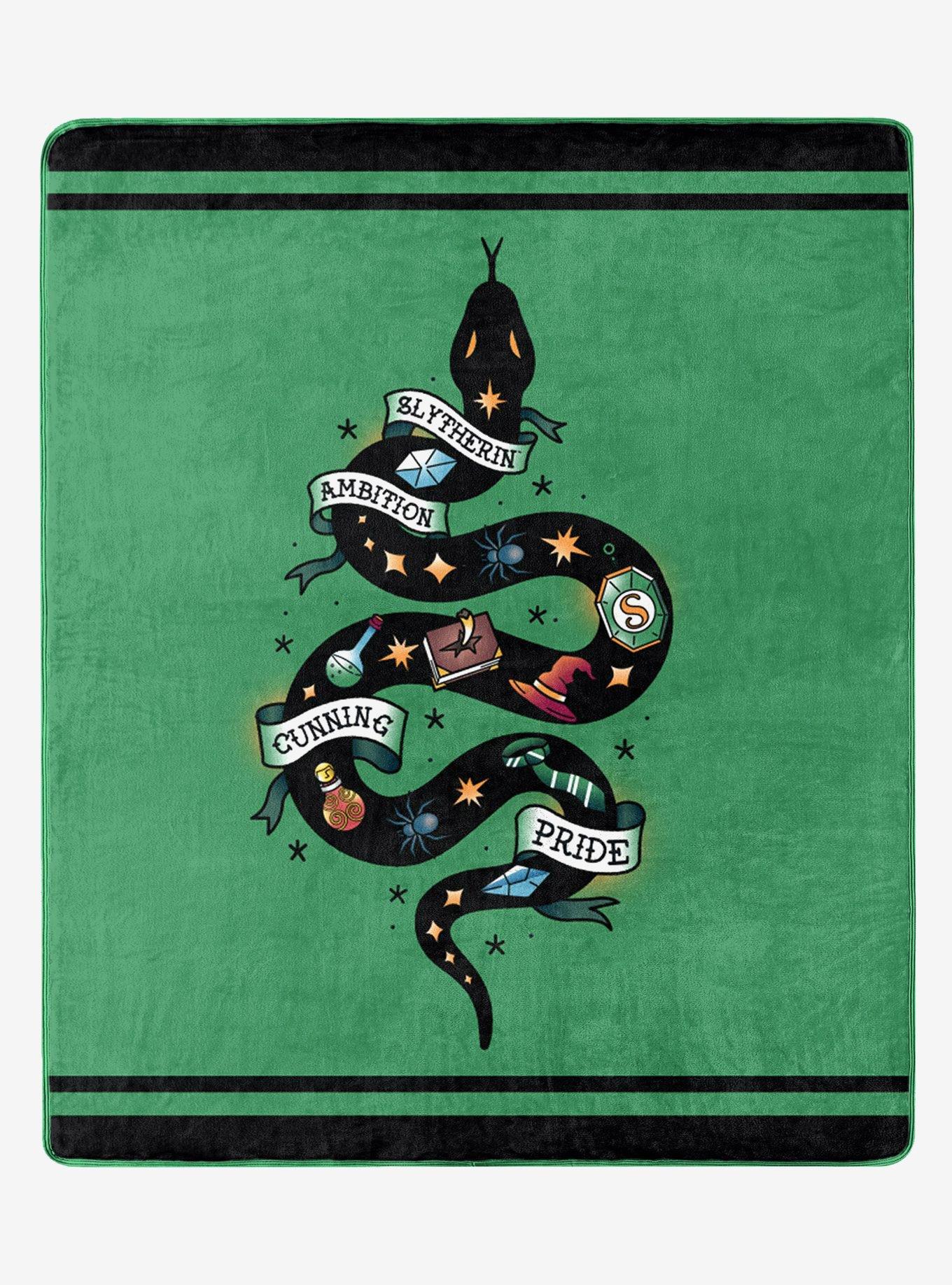 Harry Potter Slytherin Tattoo Logo Throw Blanket