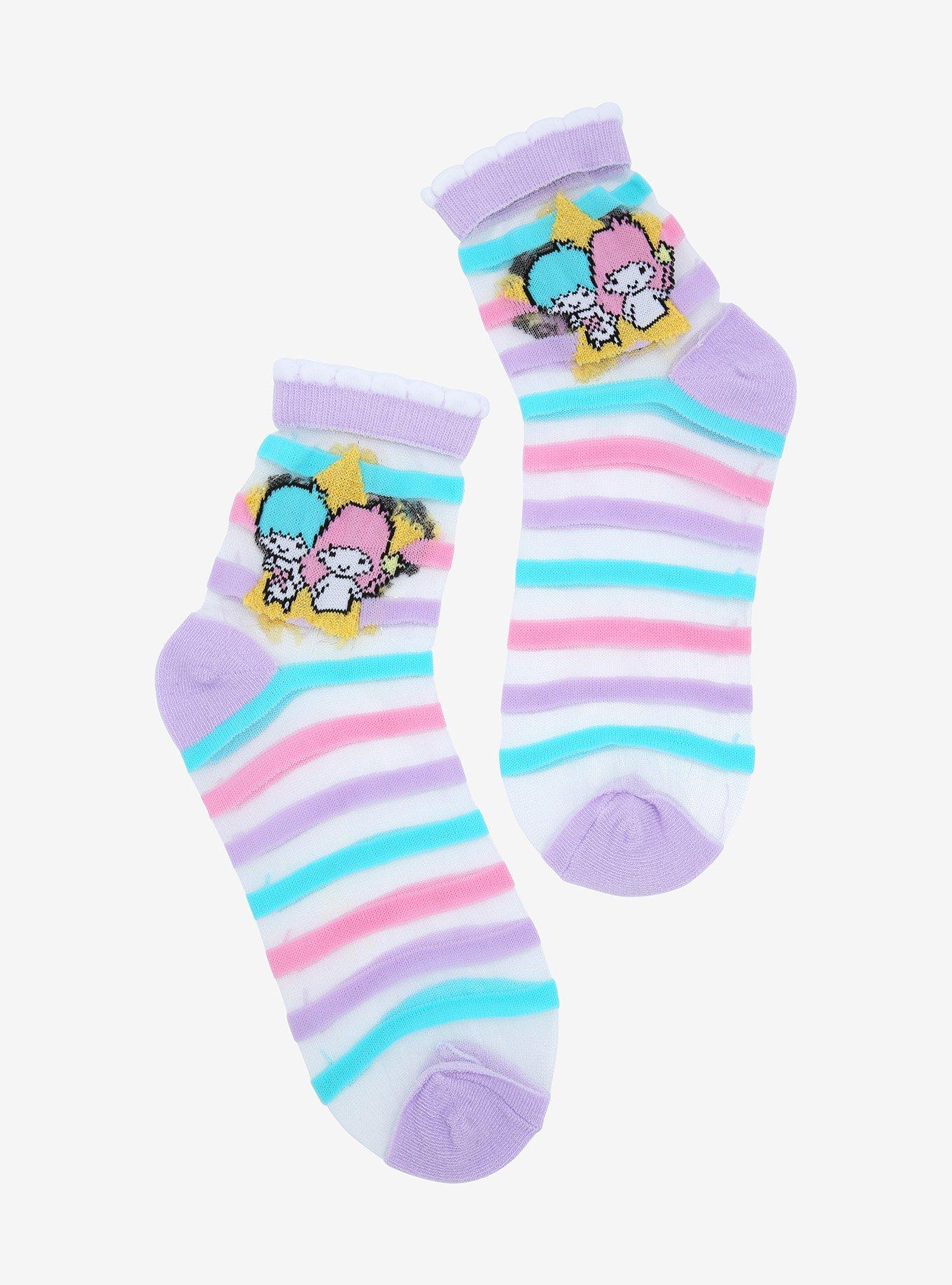 Little Twin Stars Stripe Pastel Ankle Socks Hot Topic