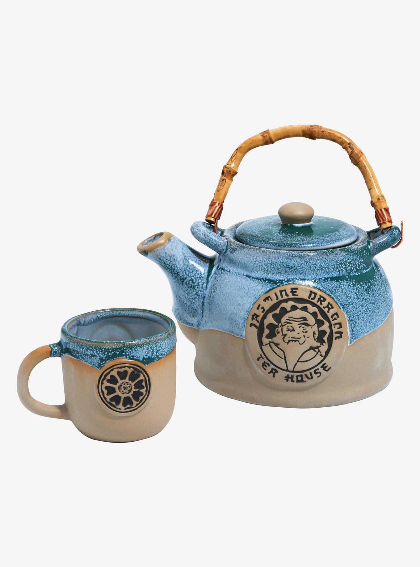 Avatar The Last Airbender Jasmine Dragon Tea House Embossed Tea Set