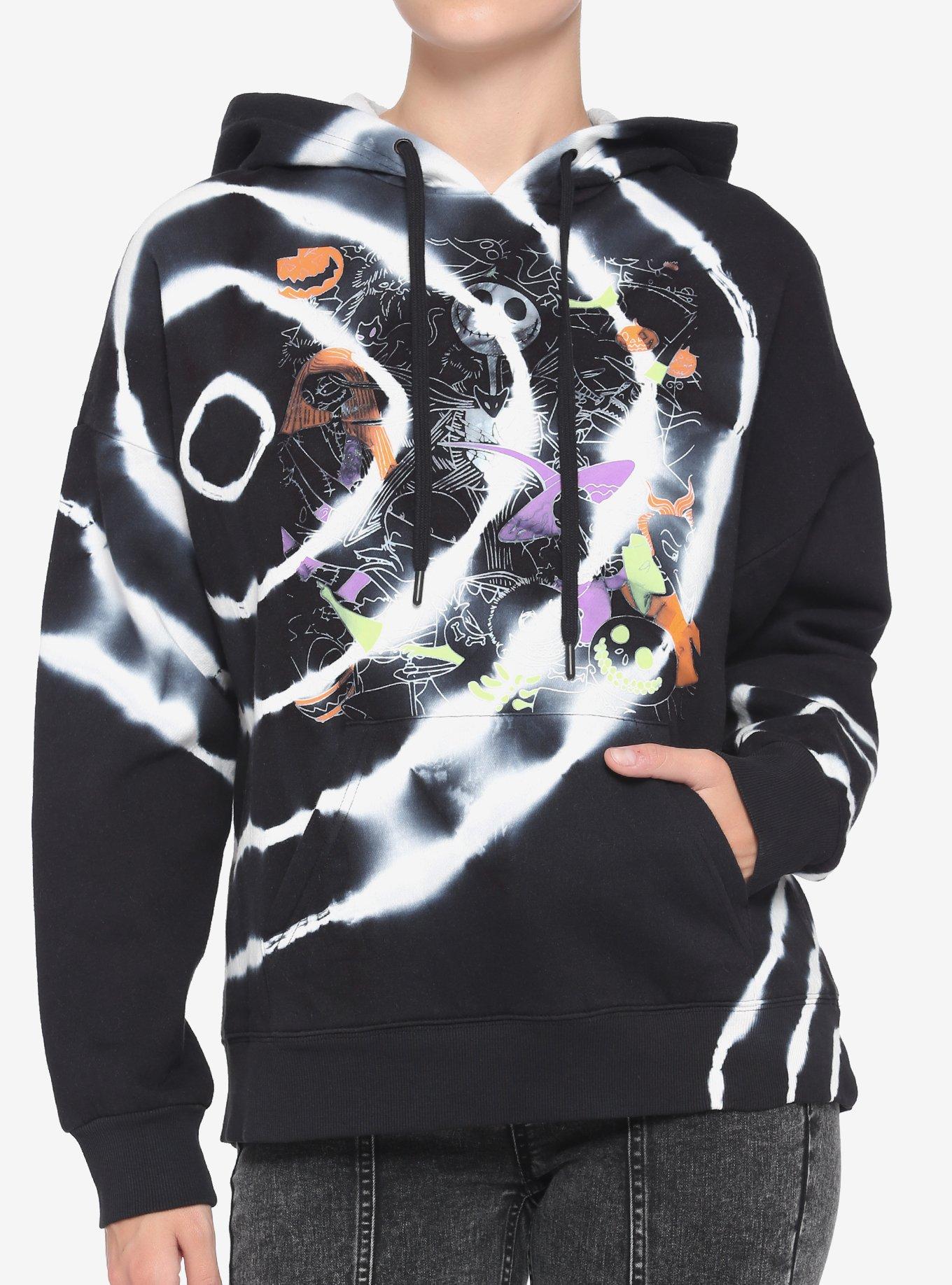 The Nightmare Before Christmas Halloween Town Characters TieDye Hoodie