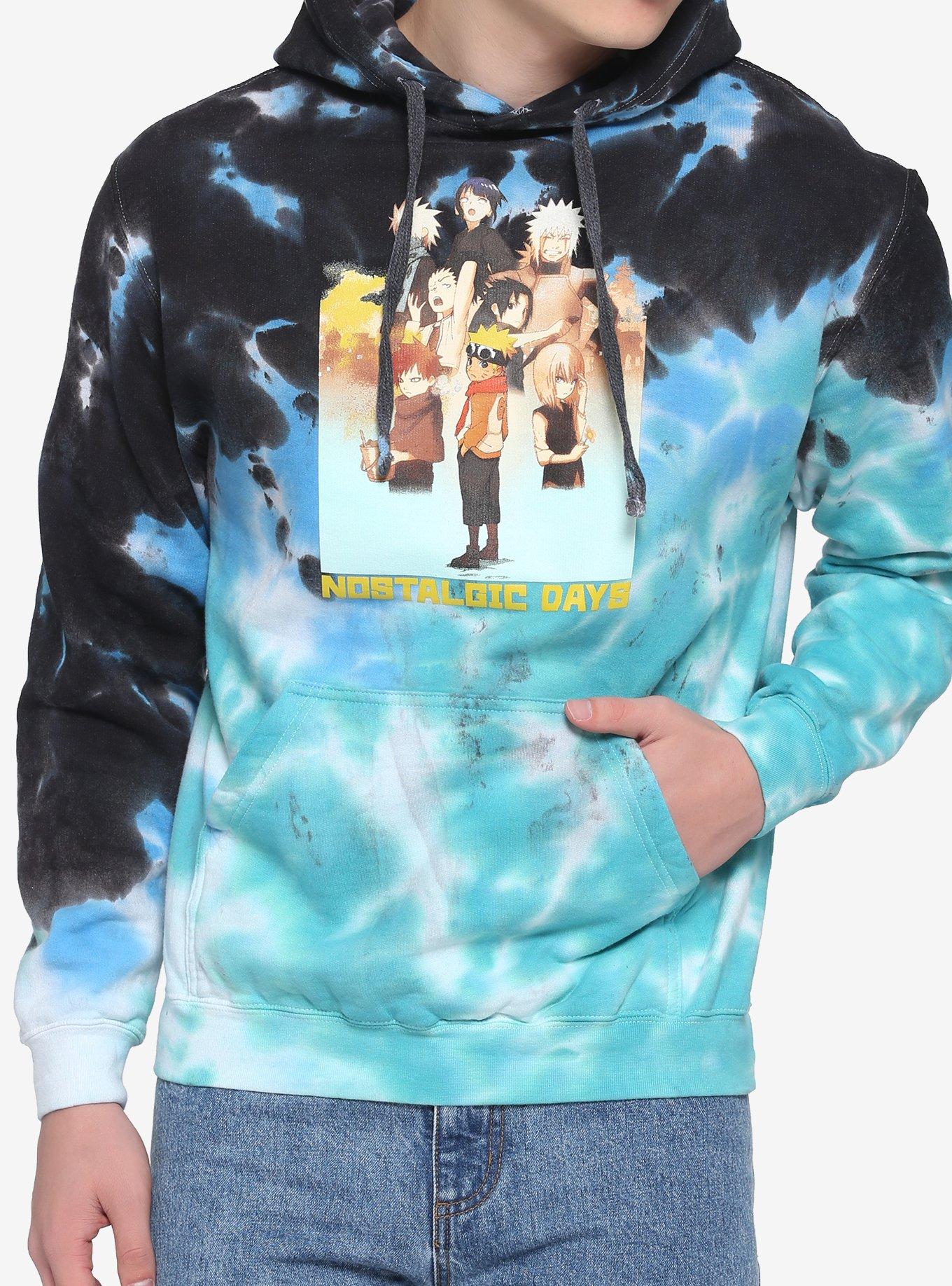 Naruto Shippuden Nostalgic Days Blue Wash Hoodie Hot Topic