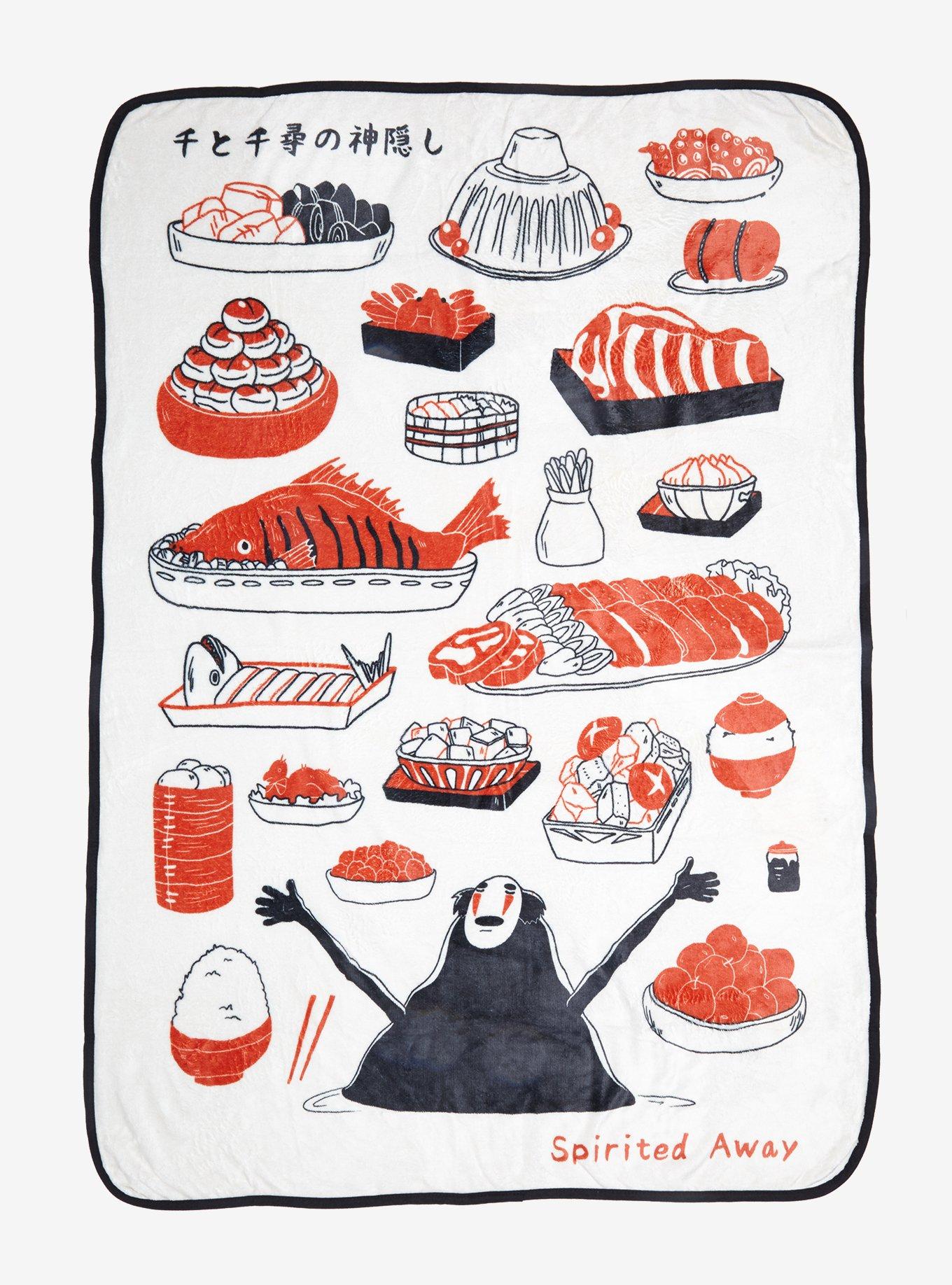 Studio Ghibli Spirited Away NoFace Feast Throw Blanket Hot Topic