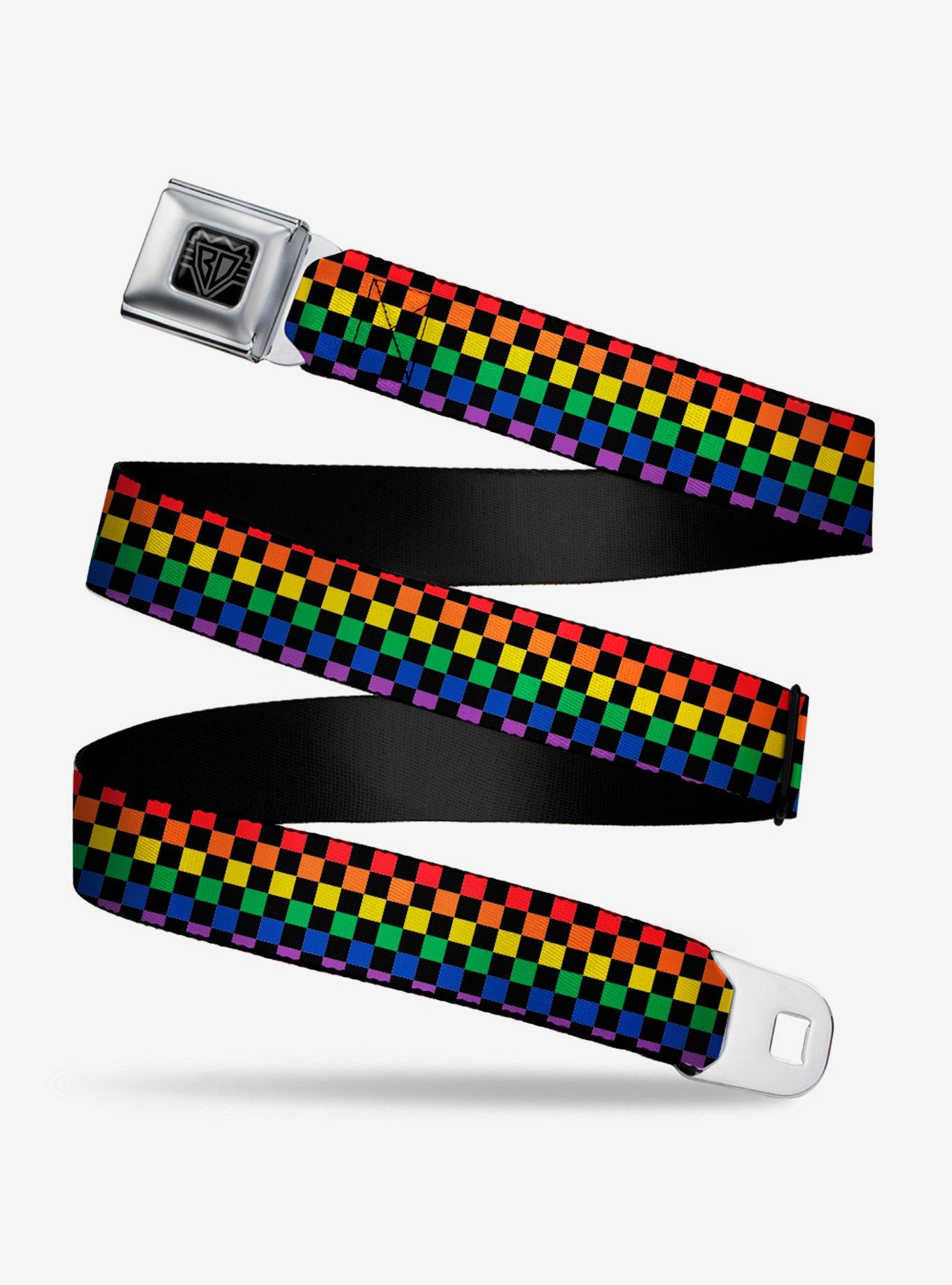 Checker Rainbow Seatbelt Belt Hot Topic