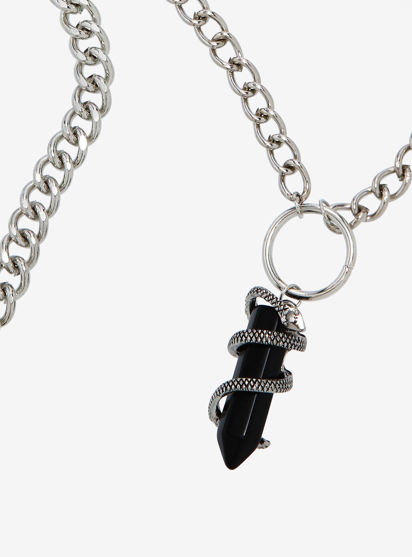 ORing Crystal Snake Choker Chain Necklace Set Hot Topic