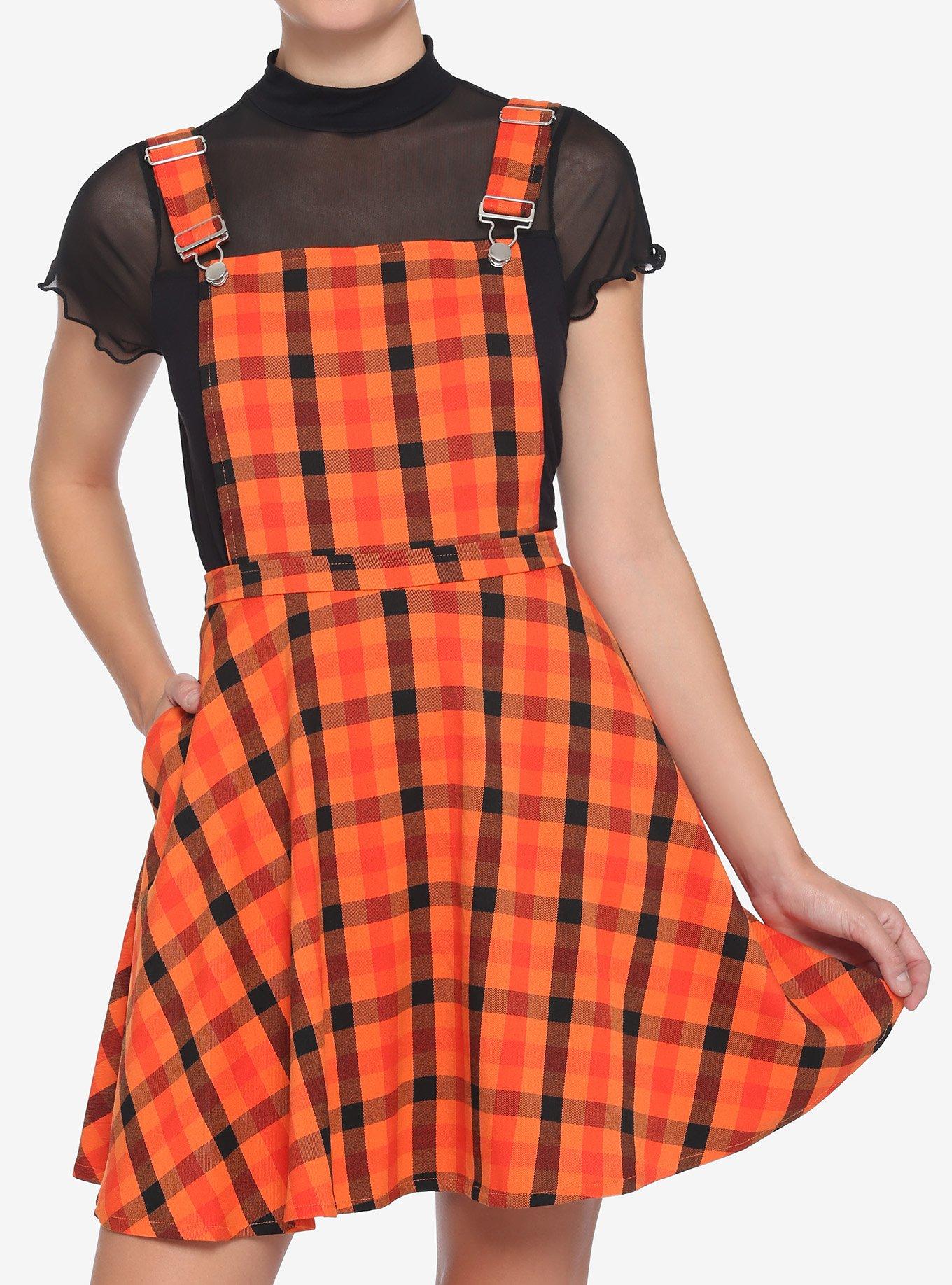 Orange Plaid Skirtall Hot Topic
