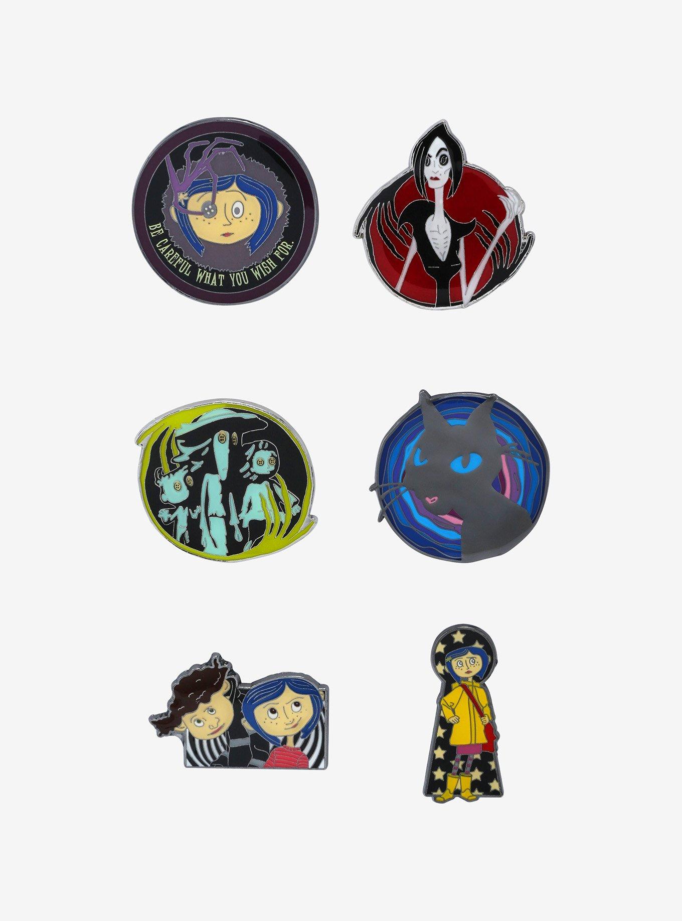 Coraline GlowInTheDark Blind Box Enamel Pin Hot Topic