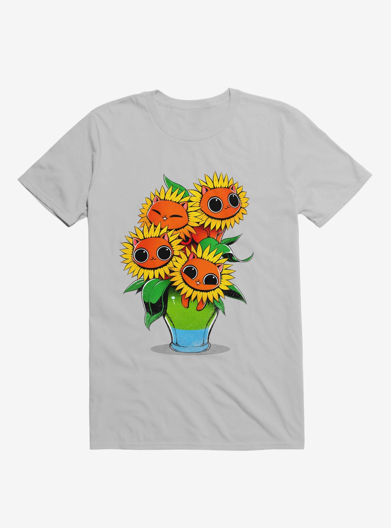 Sunflower Cat TShirt GREY Hot Topic