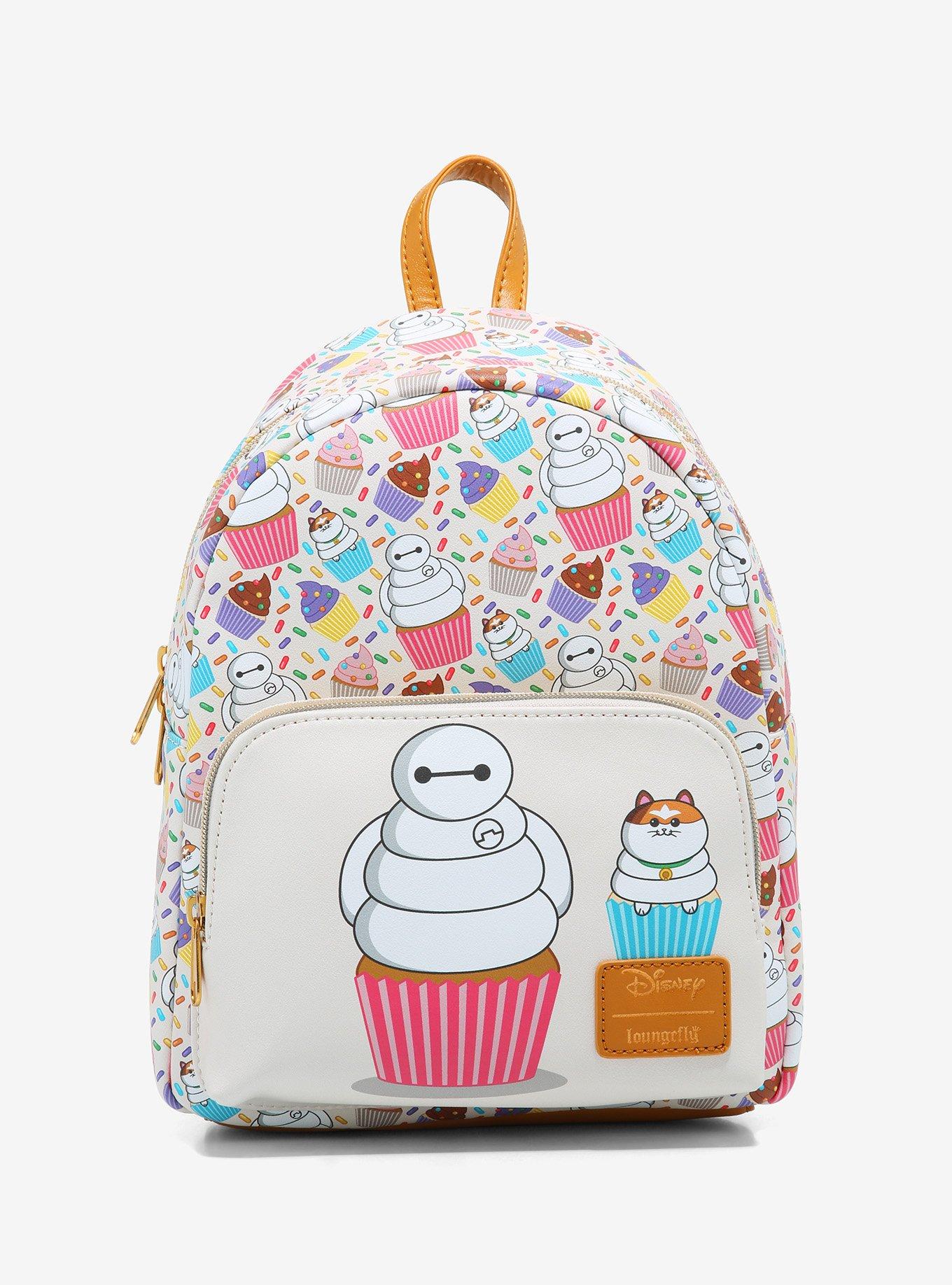 Loungefly Disney Big Hero 6 Baymax Cupcakes Passport Mini Backpack