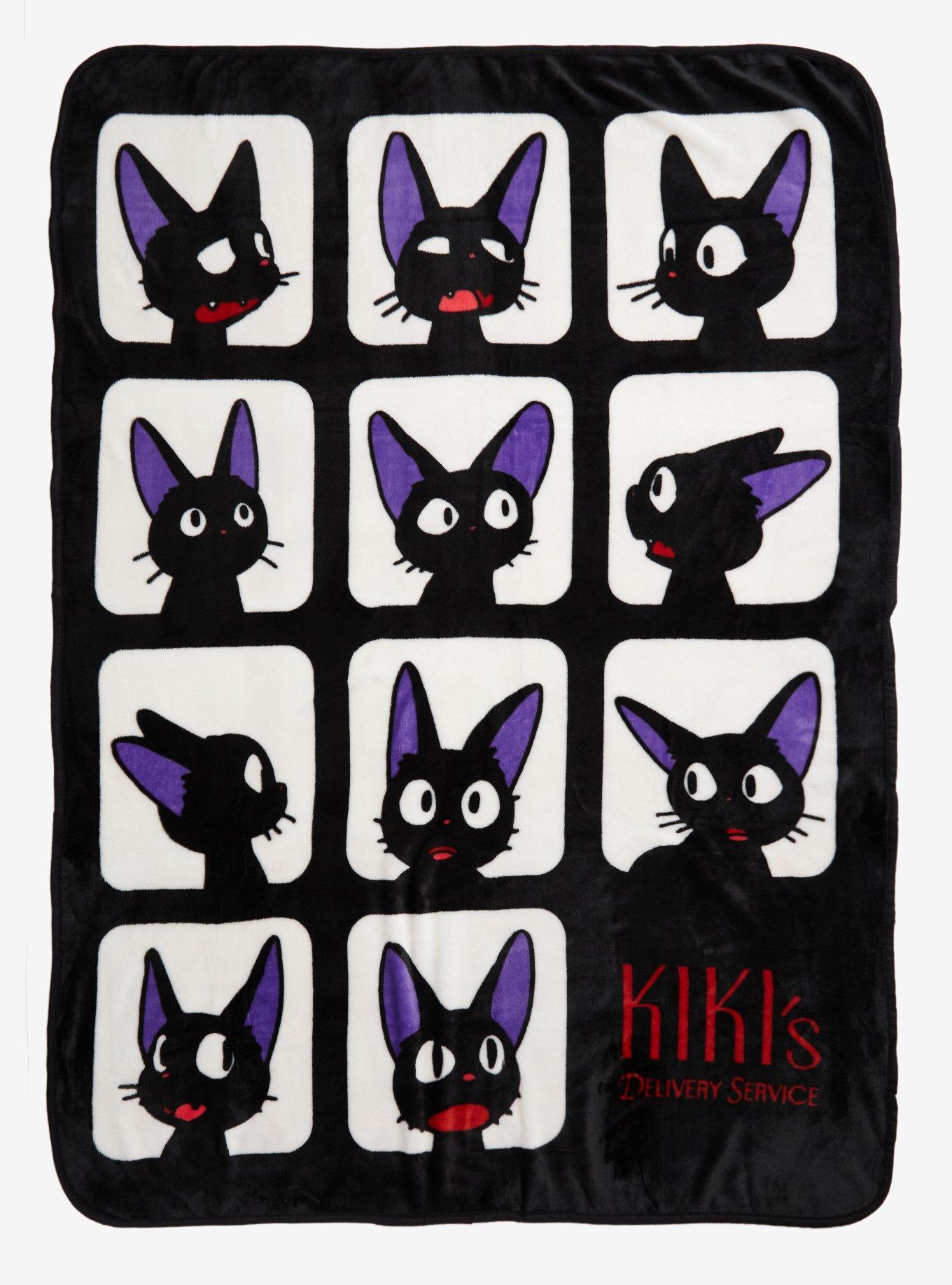 Studio Ghibli Kiki's Delivery Service Jiji Grid Throw Blanket Hot Topic