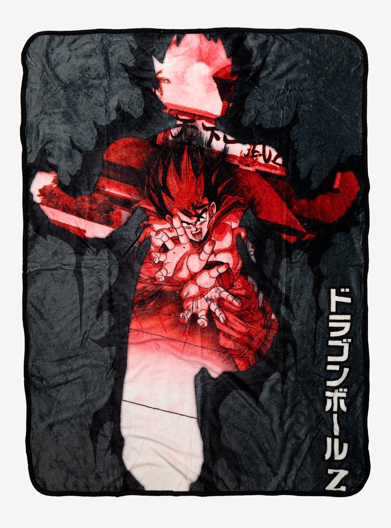 Dragon Ball Z Goku Silhouette Throw Blanket Hot Topic
