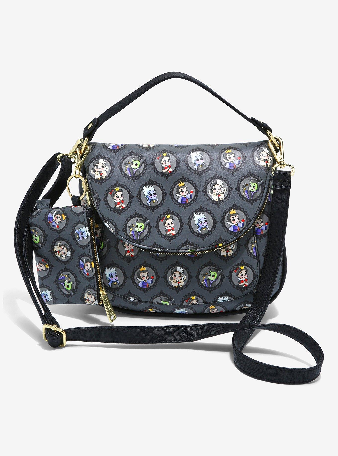 Loungefly Disney Villains Chibi Portraits Crossbody Bag & Coin Purse