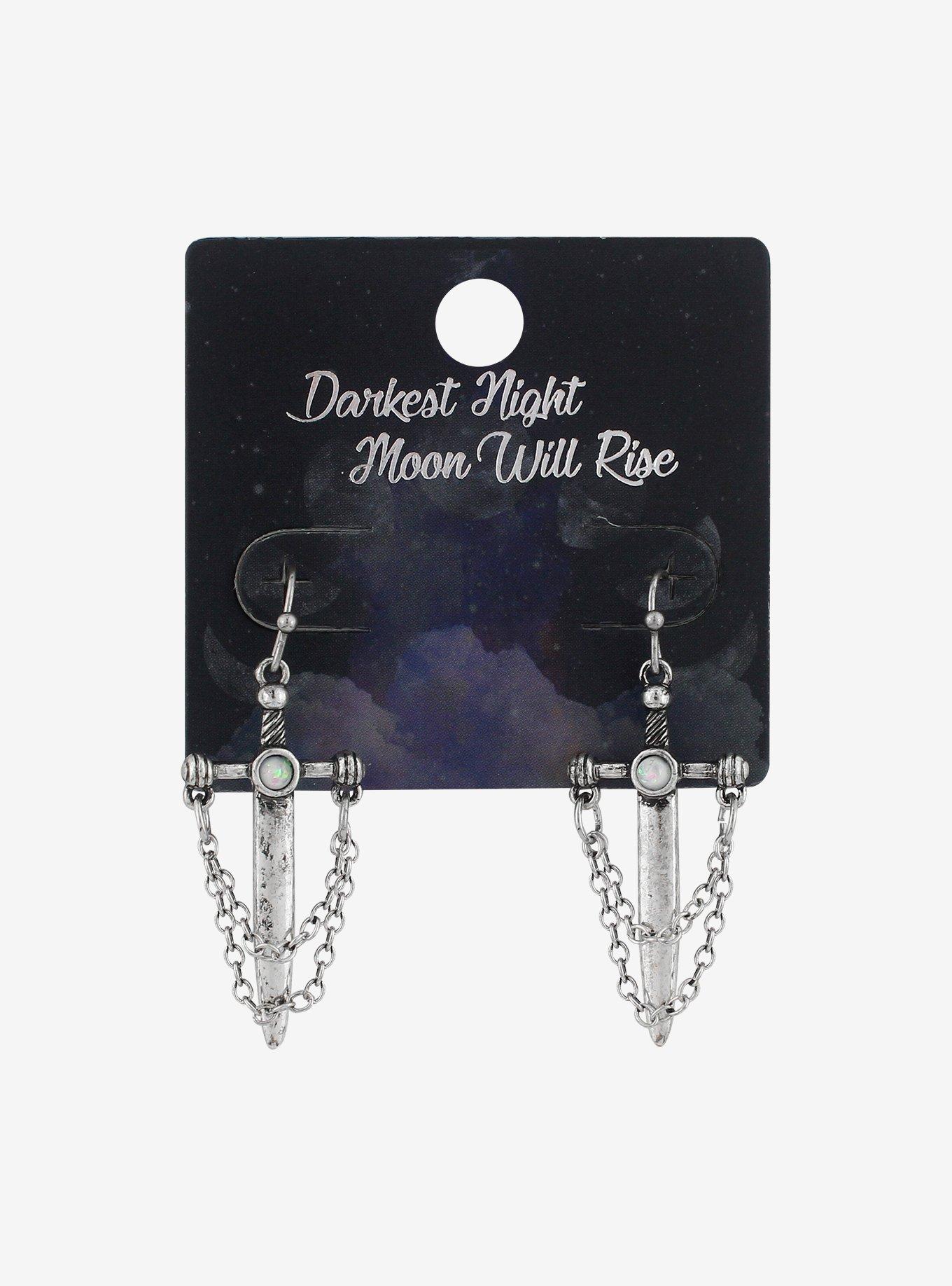Mystical Sword & Chain Earrings Hot Topic