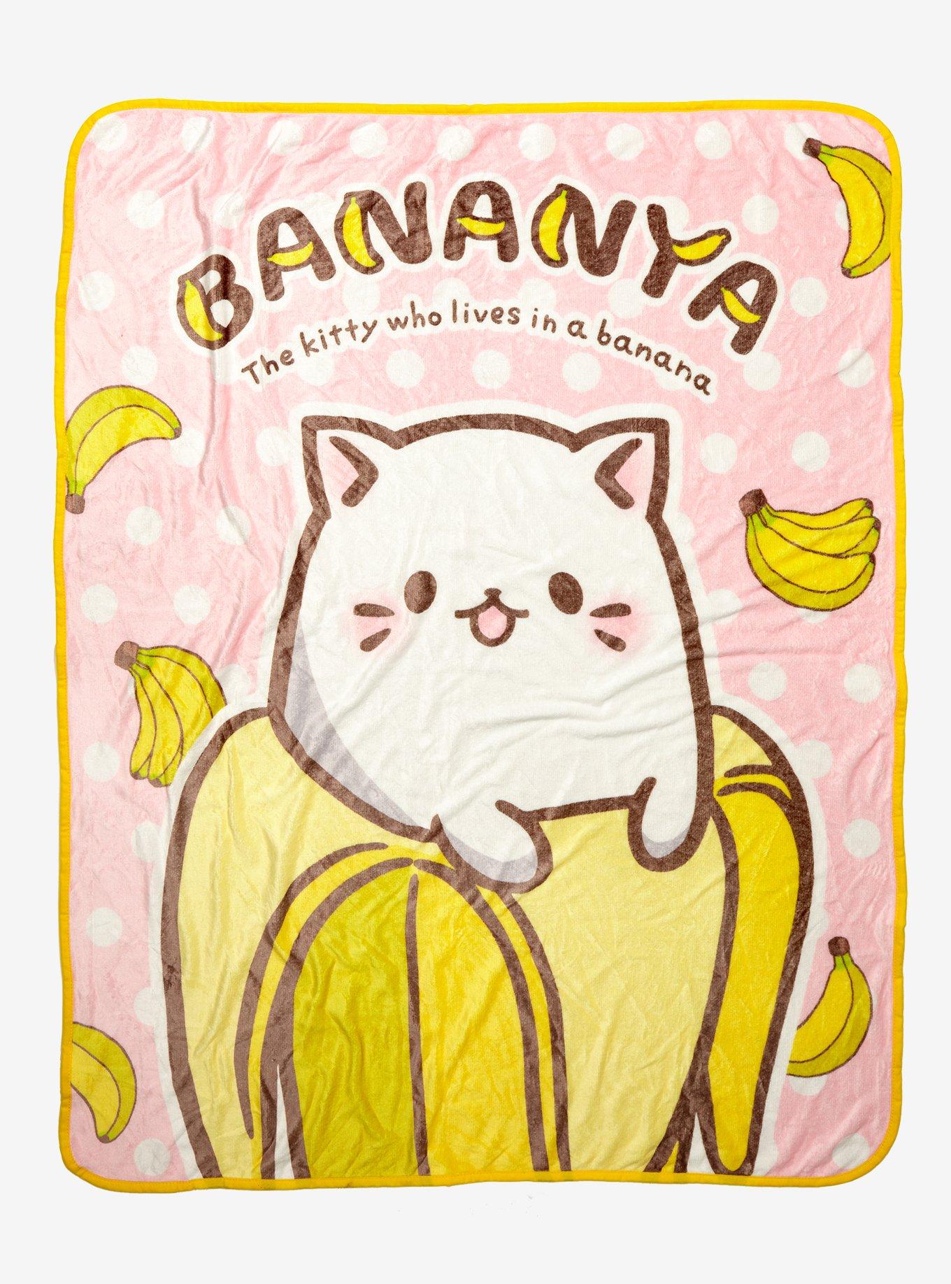 Bananya Polka Dots Throw Blanket Hot Topic