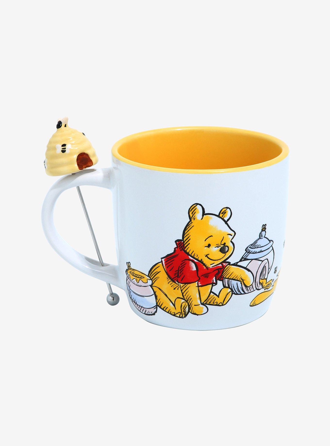 Disney Winnie The Pooh Pooh Bear Mug With Figural Beehive Stirrer