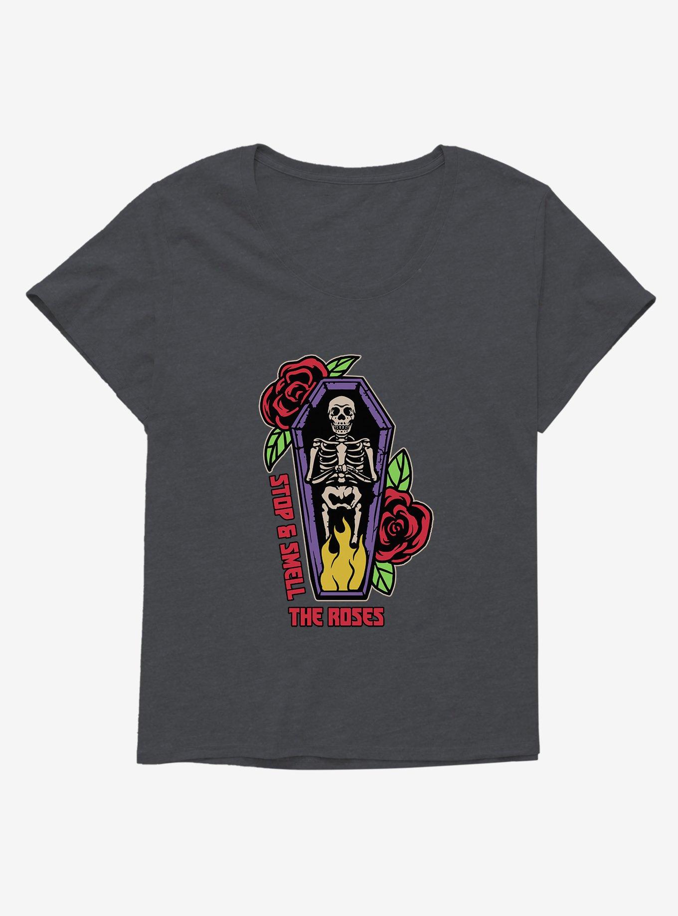 Halloween Smell The Roses Plus Size TShirt GREY Hot Topic