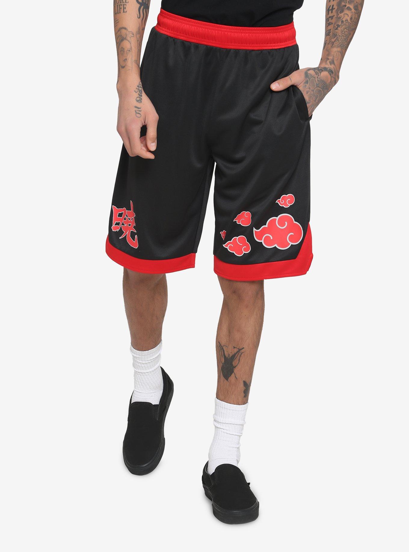 Naruto Shippuden Akatsuki Basketball Shorts Hot Topic