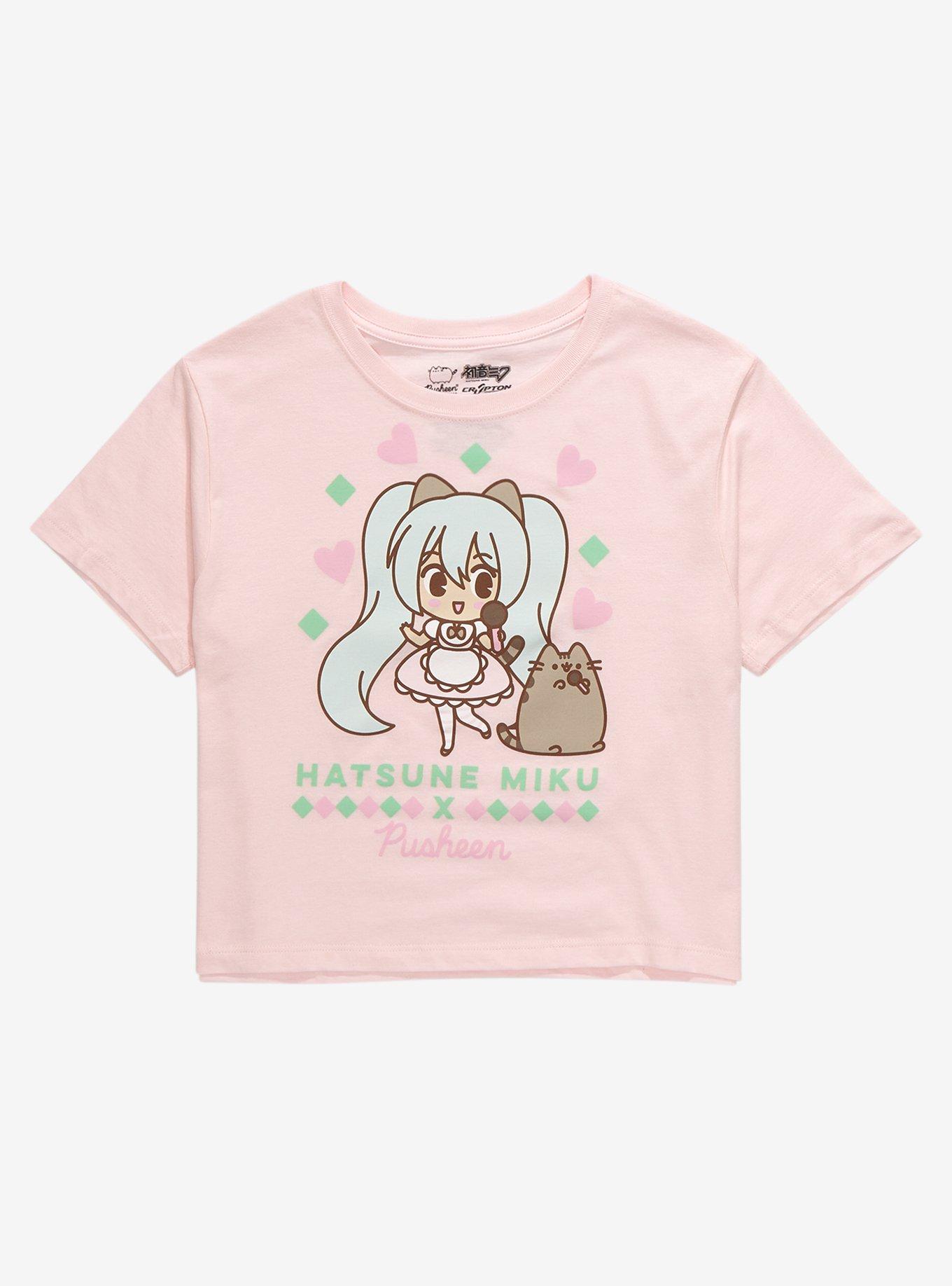 Hatsune Miku X Pusheen Girls Crop TShirt Hot Topic