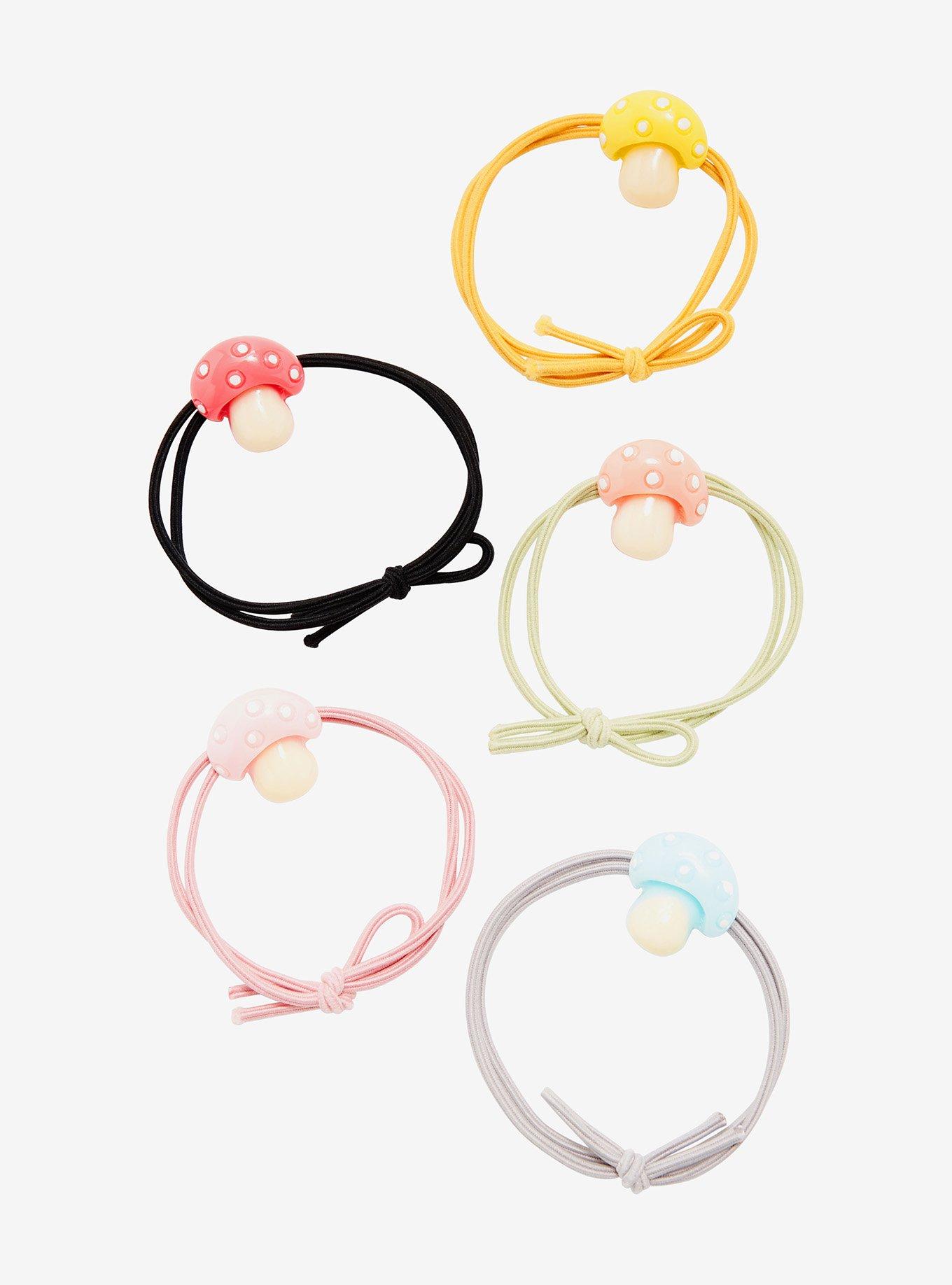 Mushroom Charm Hair Tie Set Hot Topic
