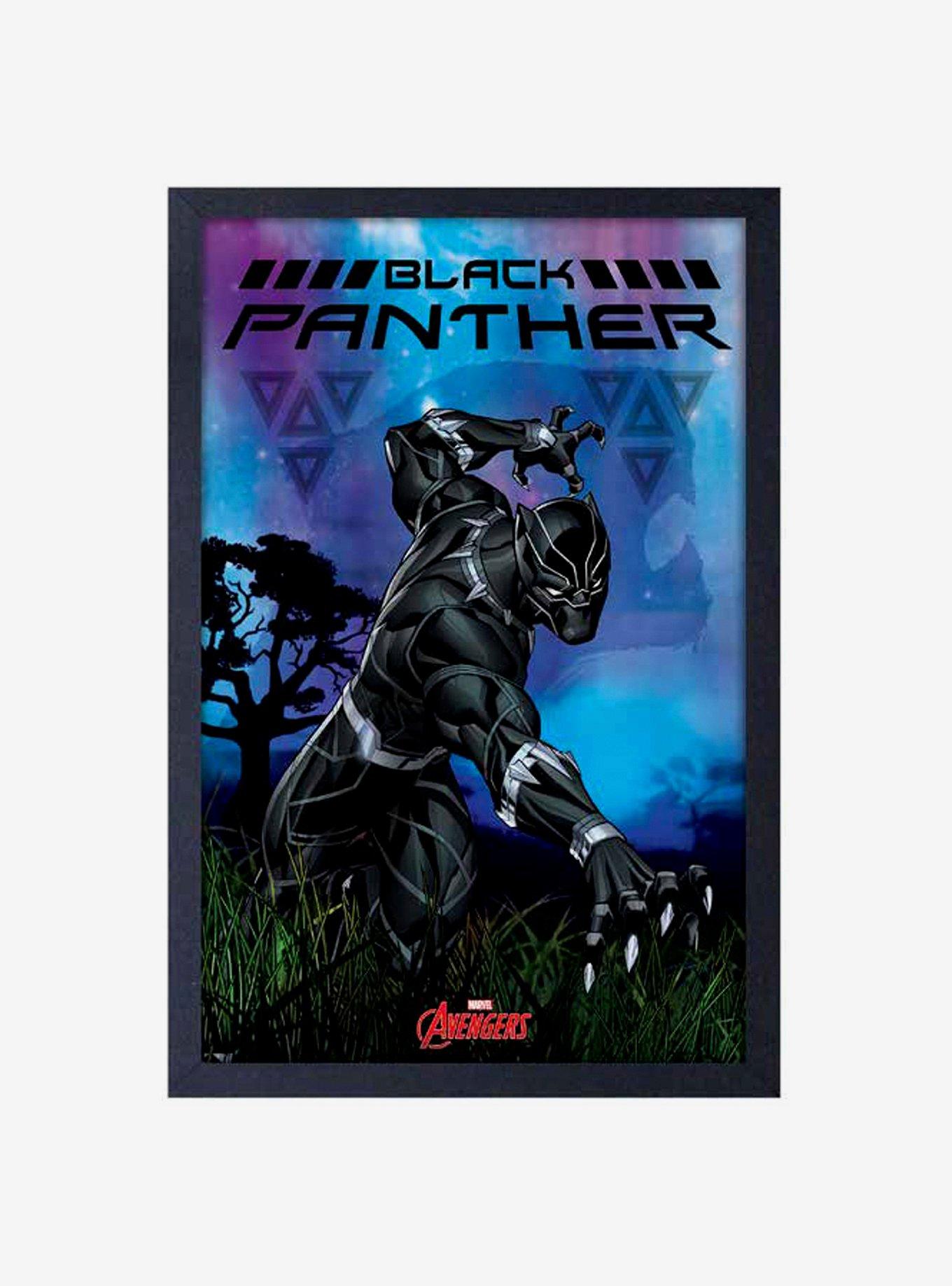 Marvel Black Panther Framed Wood Wall Art Hot Topic