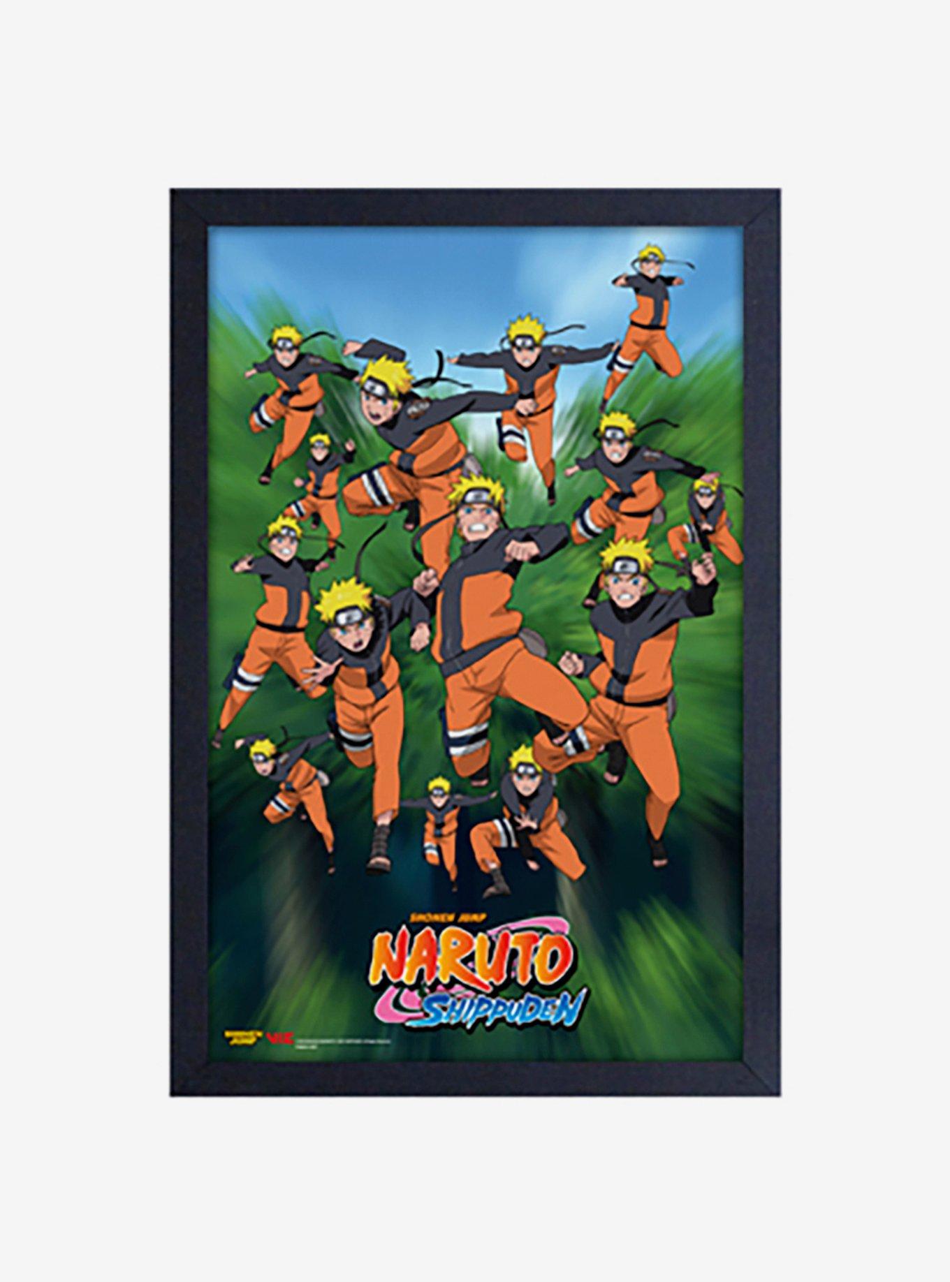 Naruto Clones Up Framed Wood Wall Art Hot Topic